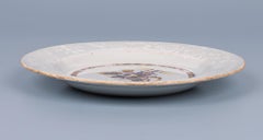 Bristol Delft Bianco-Sopra-Bianco Chinese Scene Pottery Plate