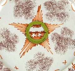 18th-century Bristol Delftware Unusual Star Plate