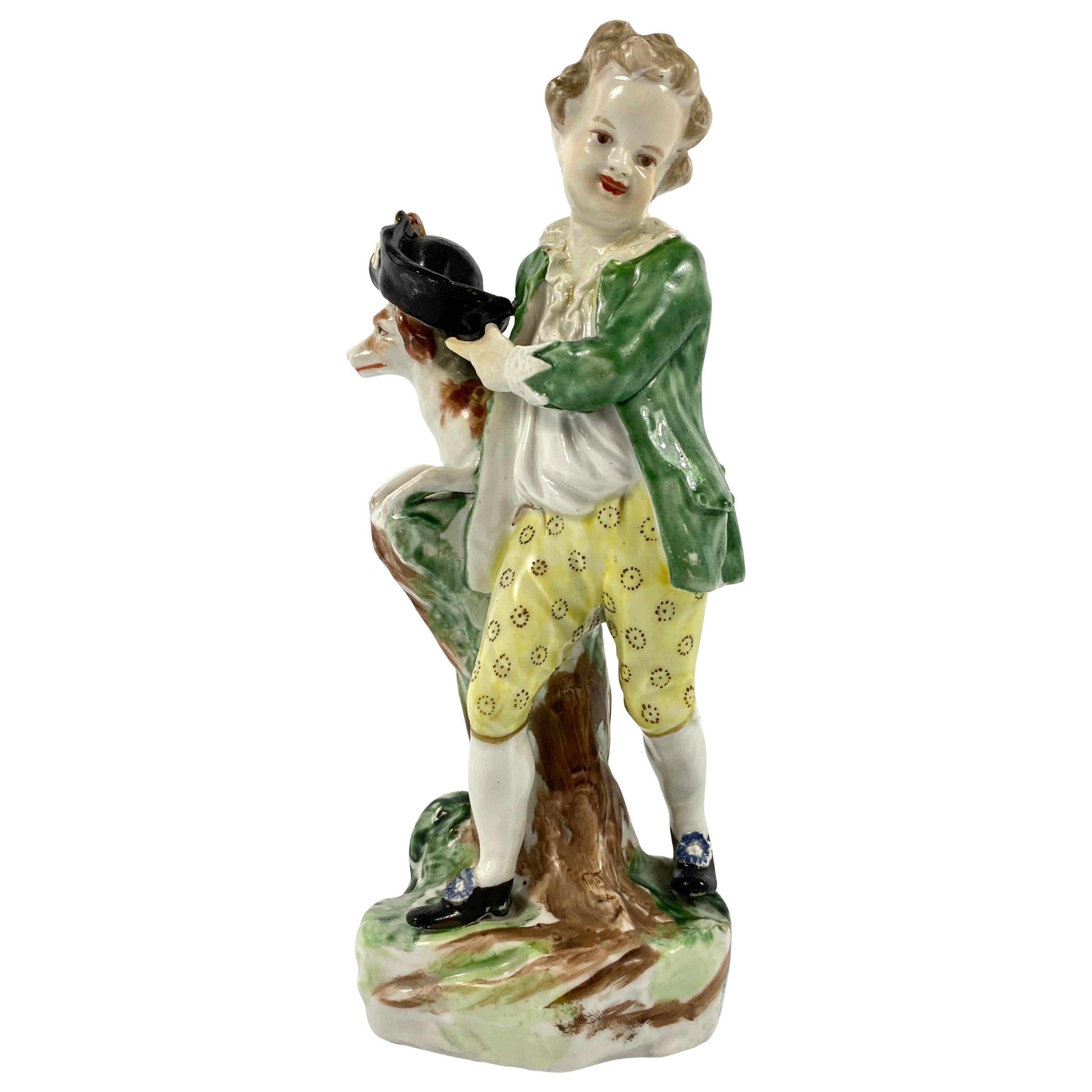Bristol Porcelain Figure of a Boy, circa 1775