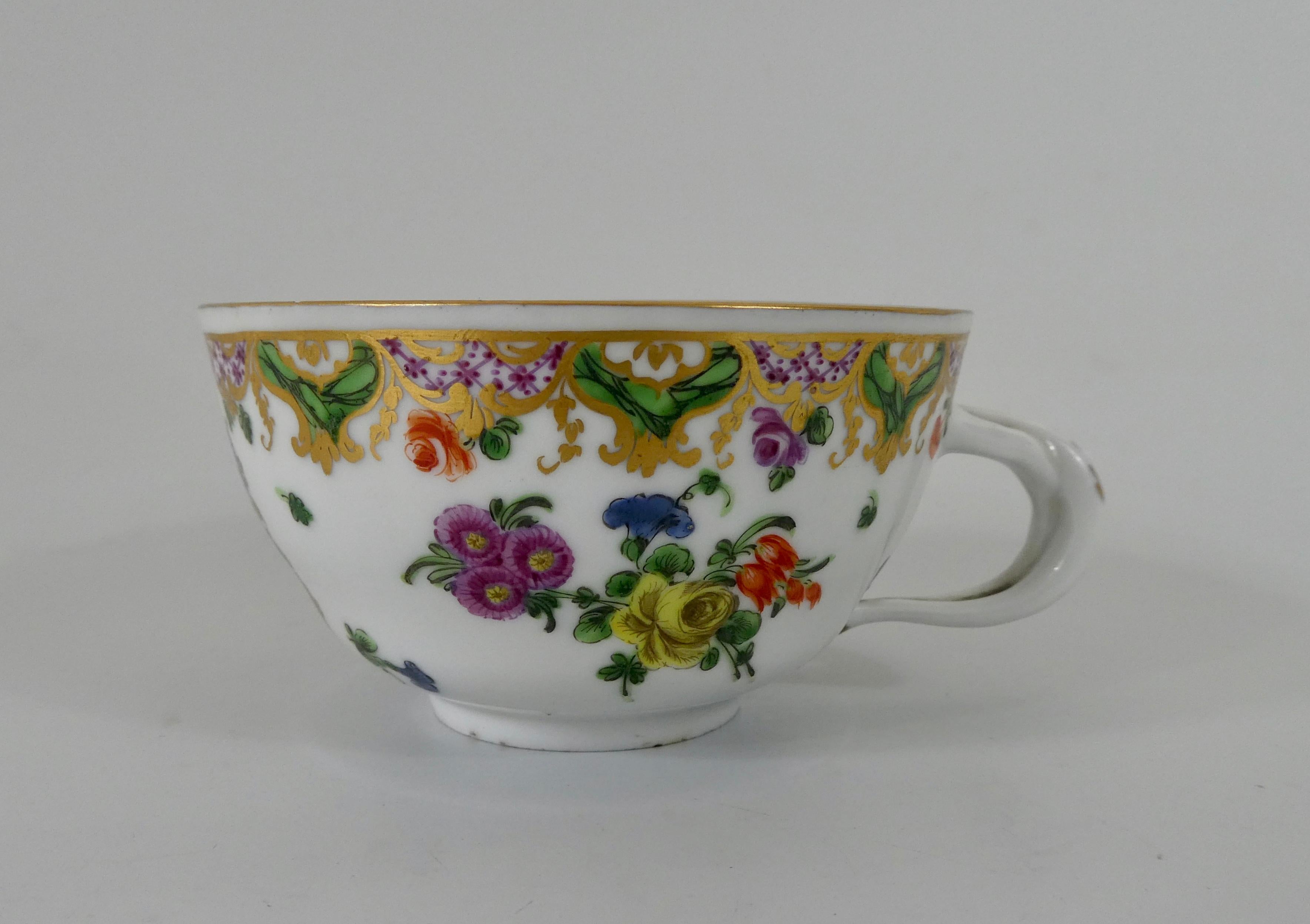 Bristol Porcelain ‘Ludlow Service’, Cup, Saucer & Spoon, circa 1775 4