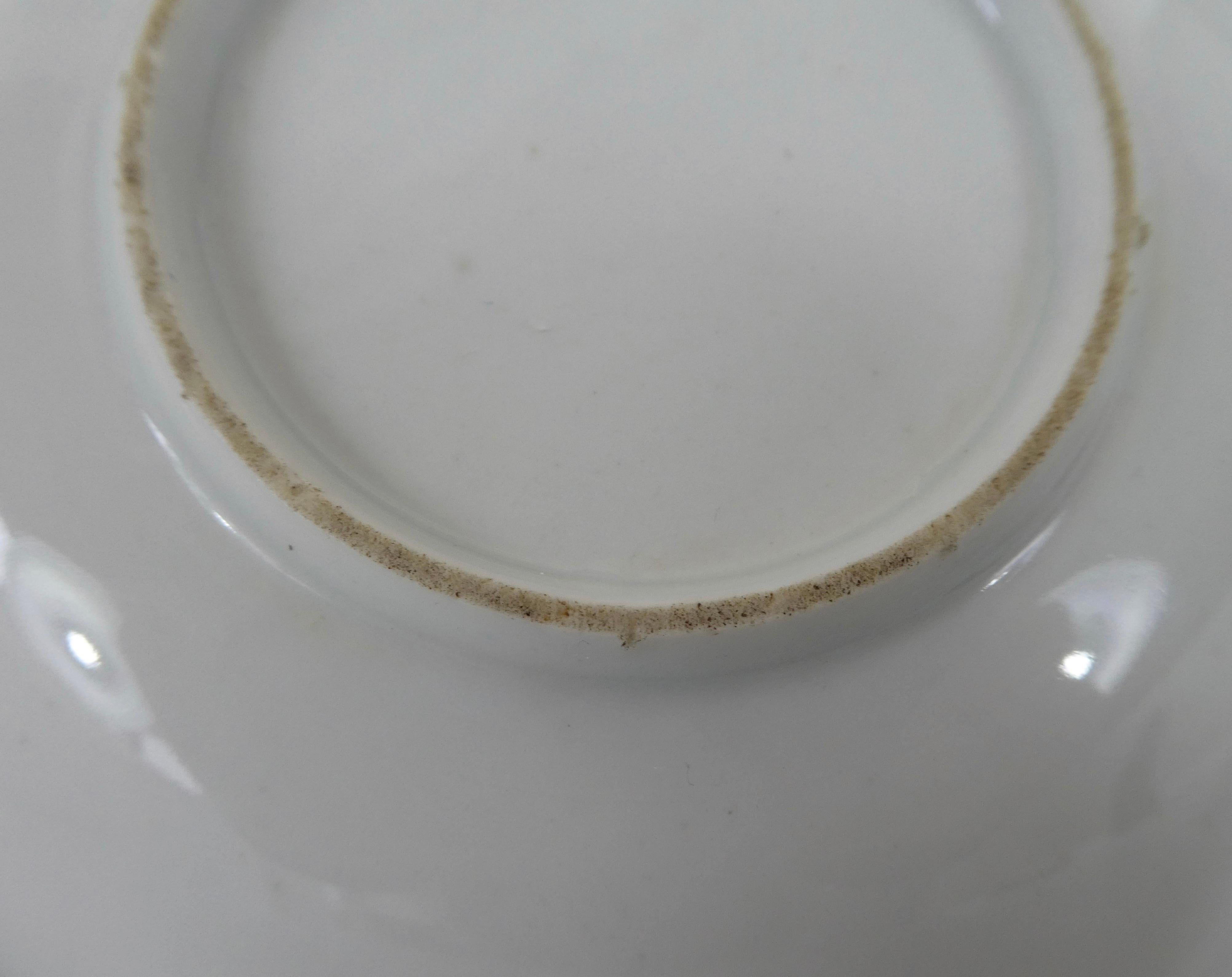 Fired Bristol Porcelain ‘Ludlow Service’, Cup, Saucer & Spoon, circa 1775