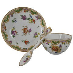 Antique Bristol Porcelain ‘Ludlow Service’, Cup, Saucer & Spoon, circa 1775