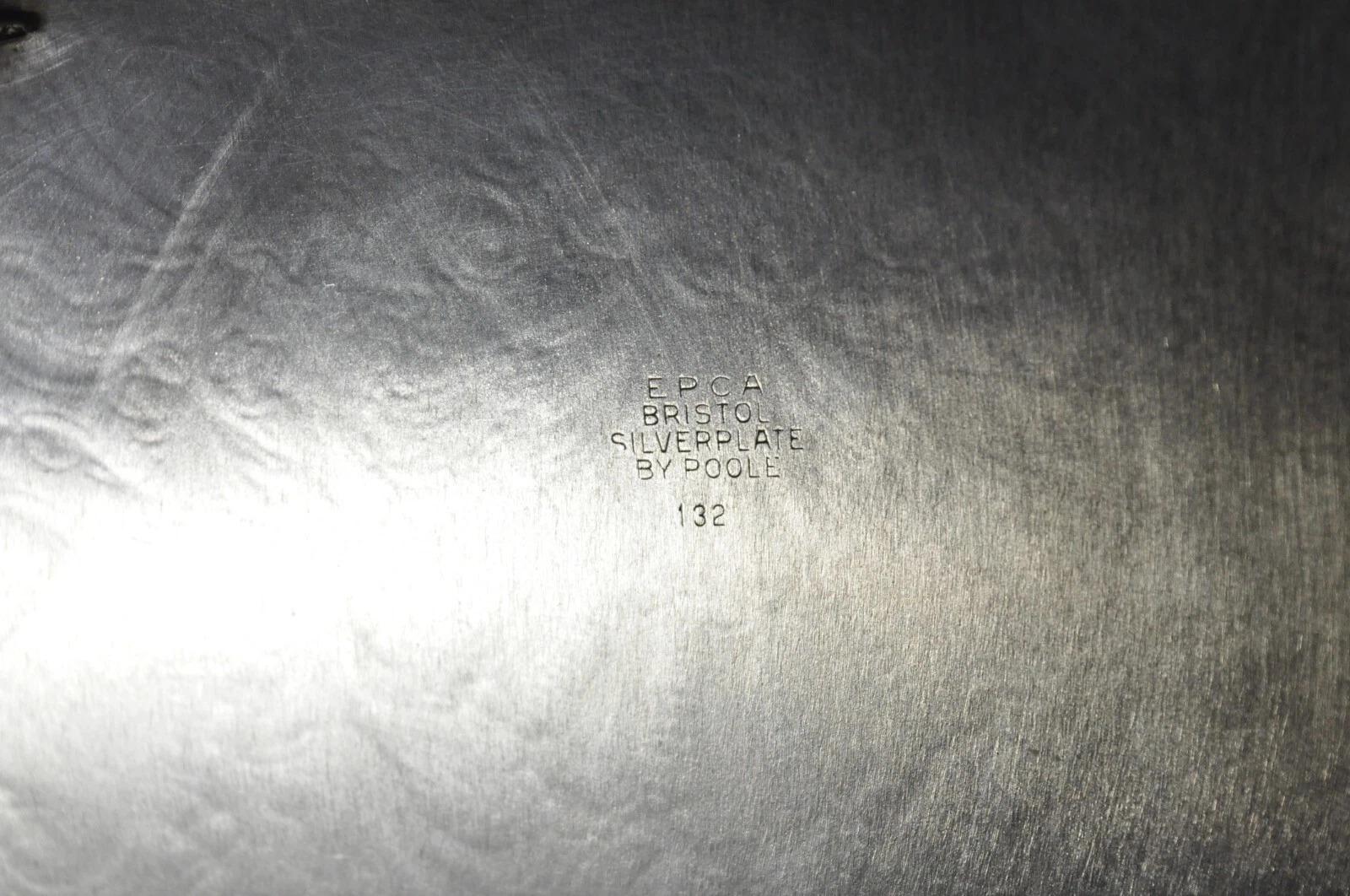Bristol Silverplate by Poole 132 Versilbertes schmales Serviertablett Schale Tablett im Angebot 3