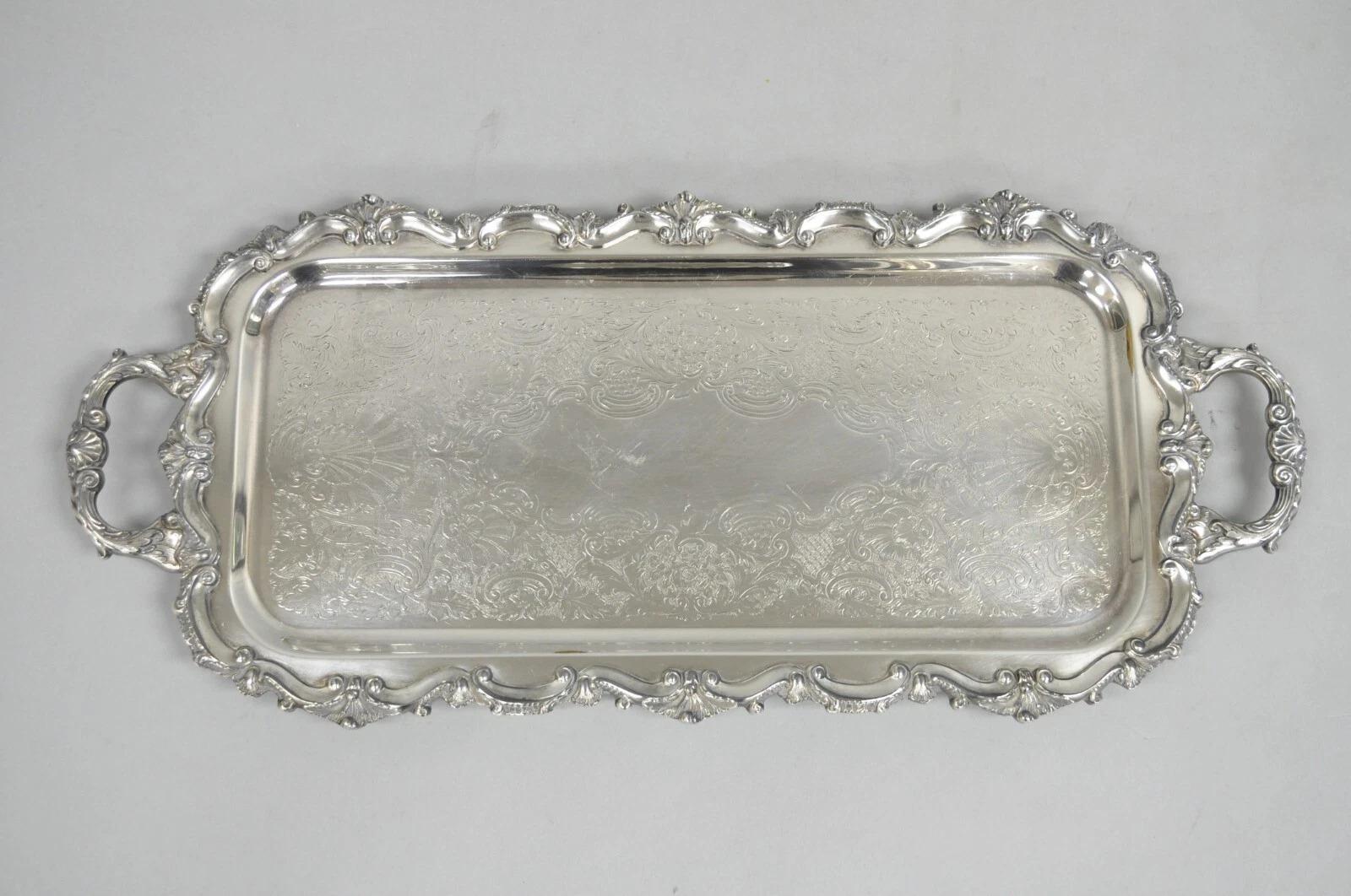 Bristol Silverplate by Poole 132 Versilbertes schmales Serviertablett Schale Tablett im Angebot 5
