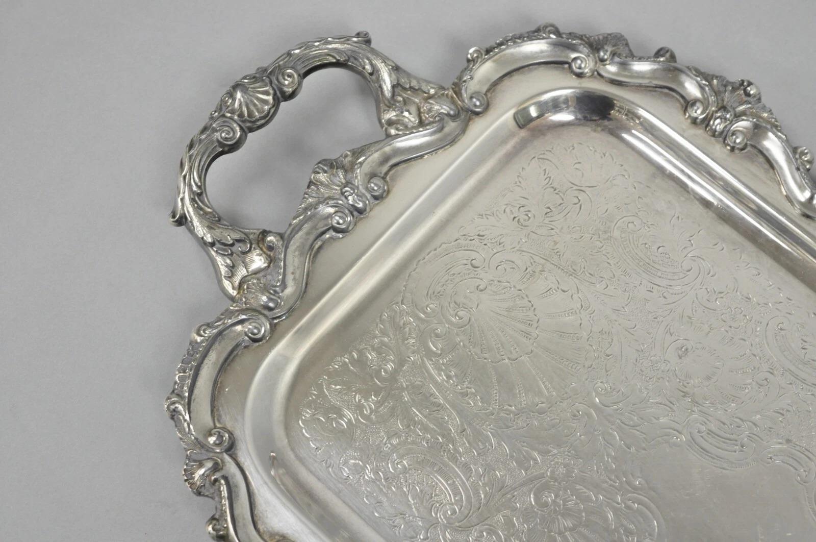 Bristol Silverplate by Poole 132 Versilbertes schmales Serviertablett Schale Tablett (Viktorianisch) im Angebot