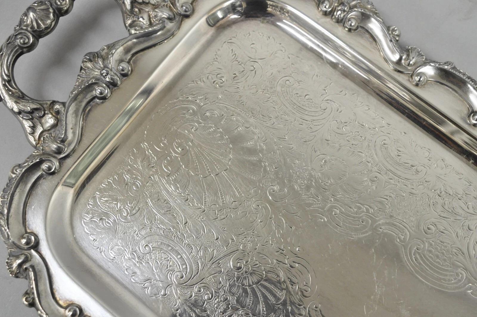 Bristol Silverplate by Poole 132 Versilbertes schmales Serviertablett Schale Tablett im Zustand „Gut“ im Angebot in Philadelphia, PA