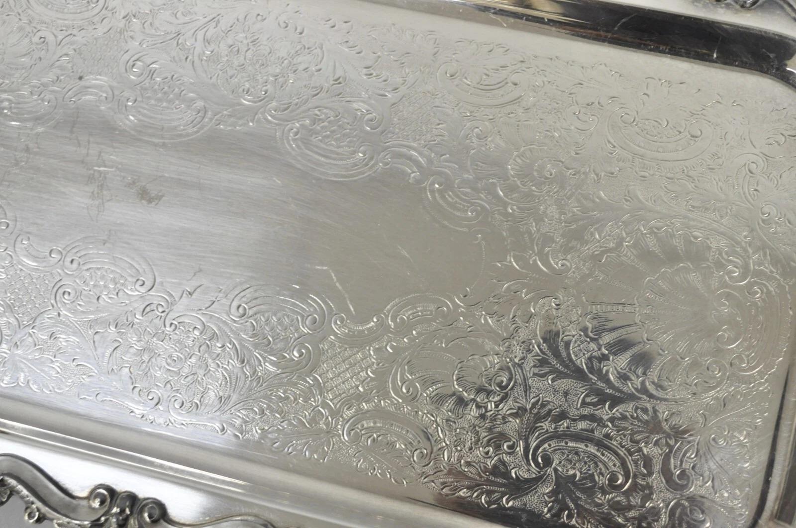 Bristol Silverplate by Poole 132 Versilbertes schmales Serviertablett Schale Tablett (20. Jahrhundert) im Angebot