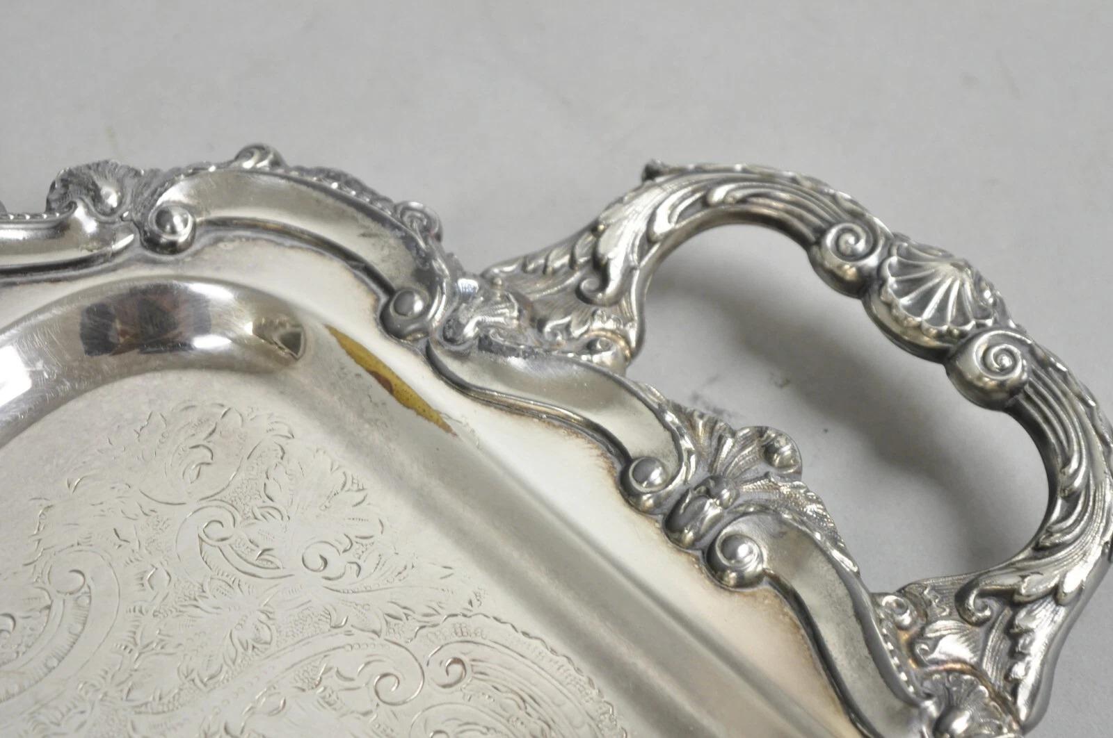 Bristol Silverplate by Poole 132 Versilbertes schmales Serviertablett Schale Tablett (Versilberung) im Angebot