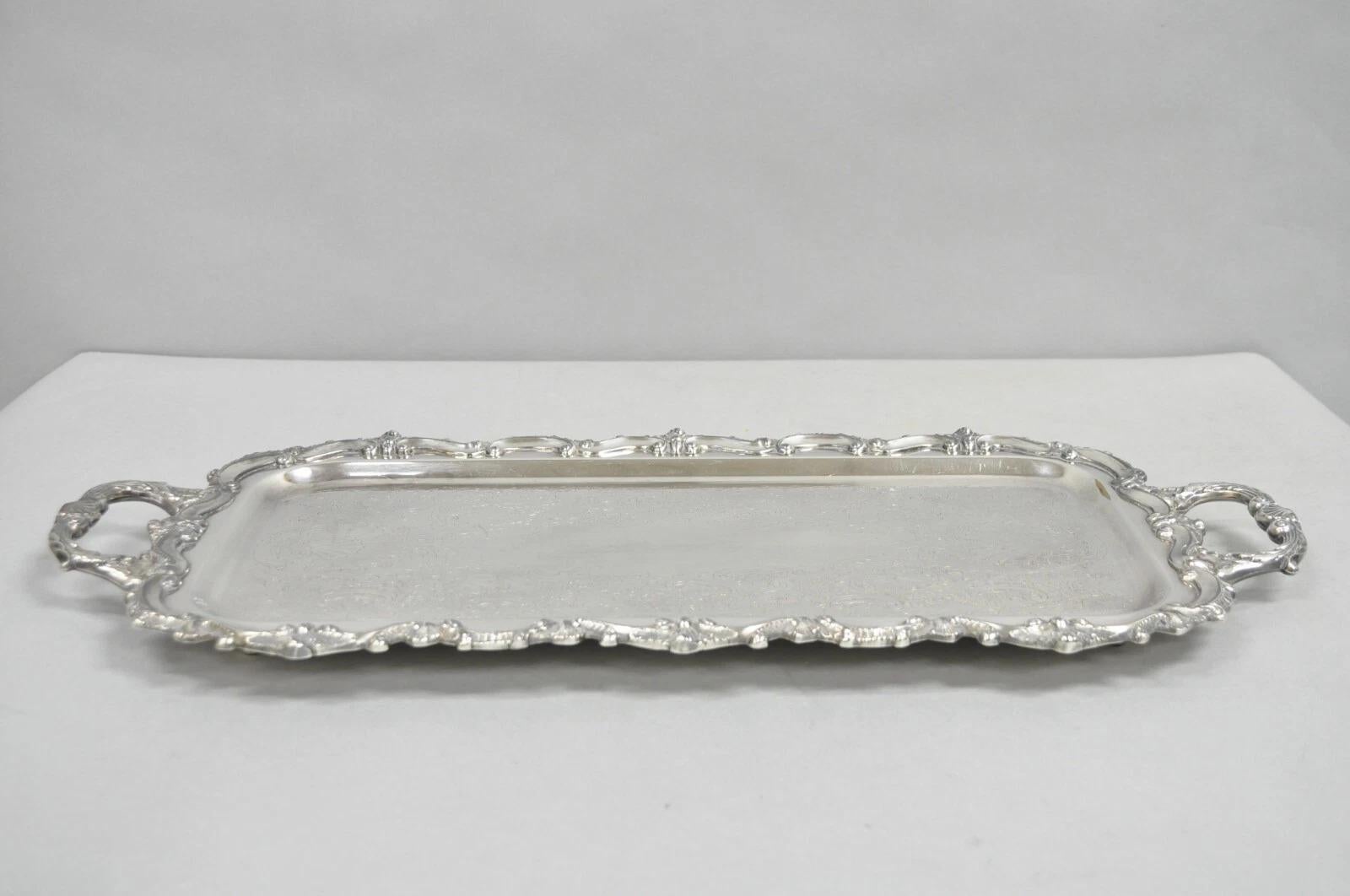 Bristol Silverplate by Poole 132 Versilbertes schmales Serviertablett Schale Tablett im Angebot 2