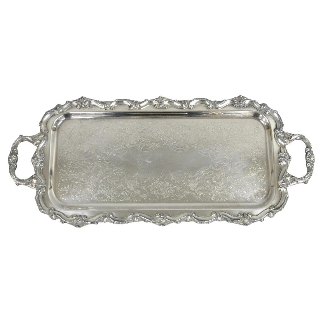 Bristol Silverplate by Poole 132 Versilbertes schmales Serviertablett Schale Tablett im Angebot