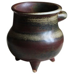 Vintage Brita Heilimo, Vase, Glazed Stoneware, Arabia, Finland, 1950s