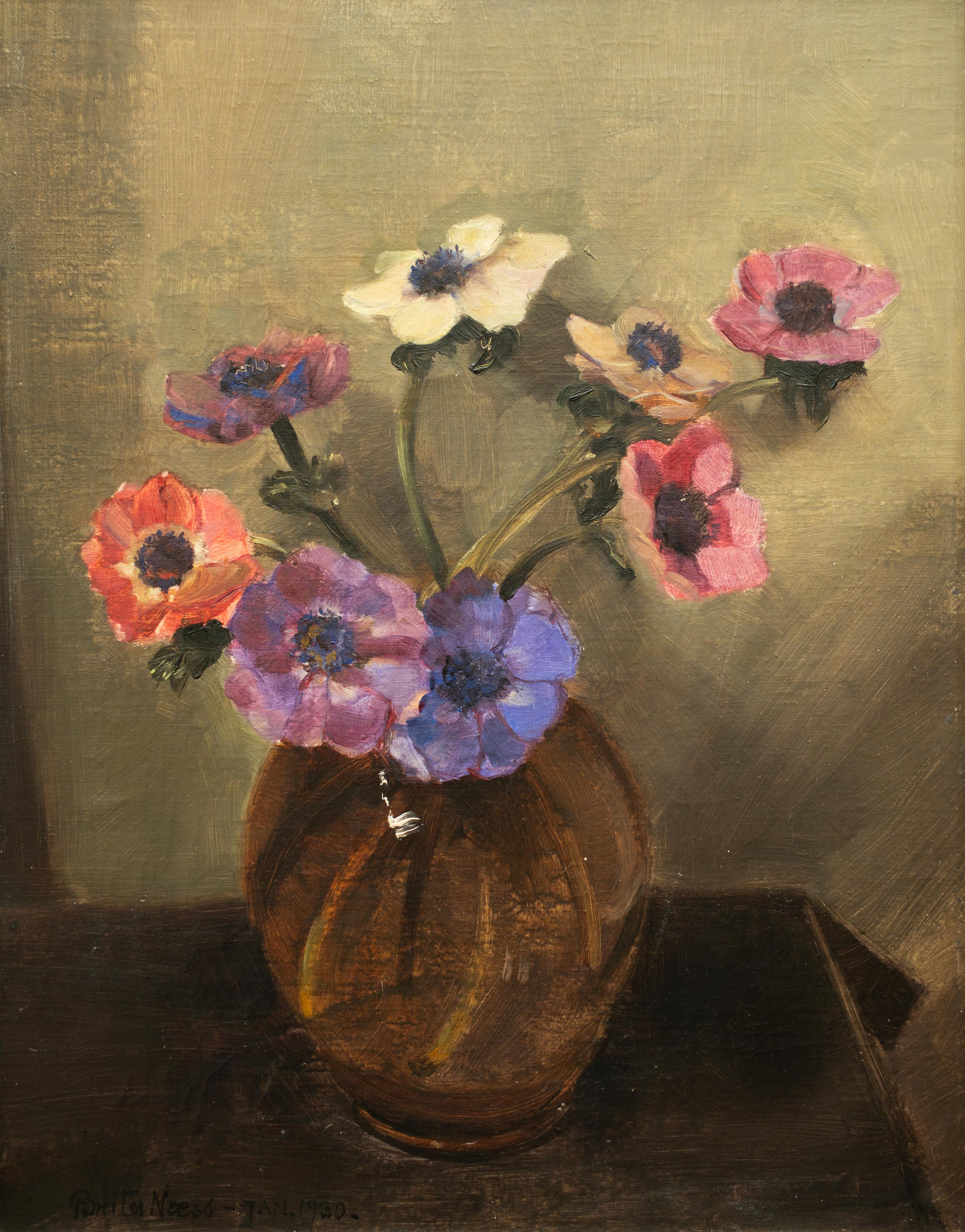 Brita Næss (1901-1965) Swedish

Title: Vase with Flowers 

oil on canvas
signed and dated: Brita Naess - JAN. 1930.
canvas dimensions 17.71 x 13.97 inches (45 x 35.5 cm)
frame 24.40 x 20.47 inches (62 x 52 cm)

Provenance: 
A Swedish Private