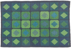 Tappeto Brita Svefors Vintage Scandinavo Svedese Röllakan, 05'02 x 07'08