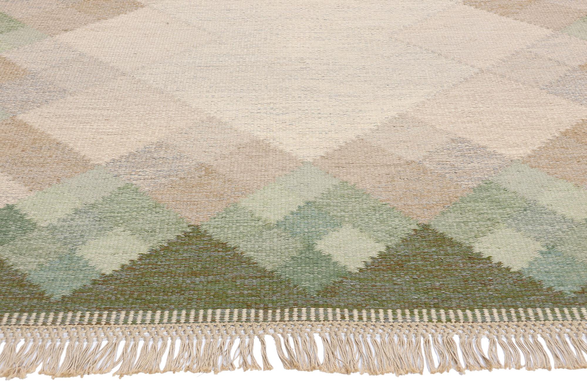Hand-Woven Brita Svefors Vintage Swedish Röllakan For Sale