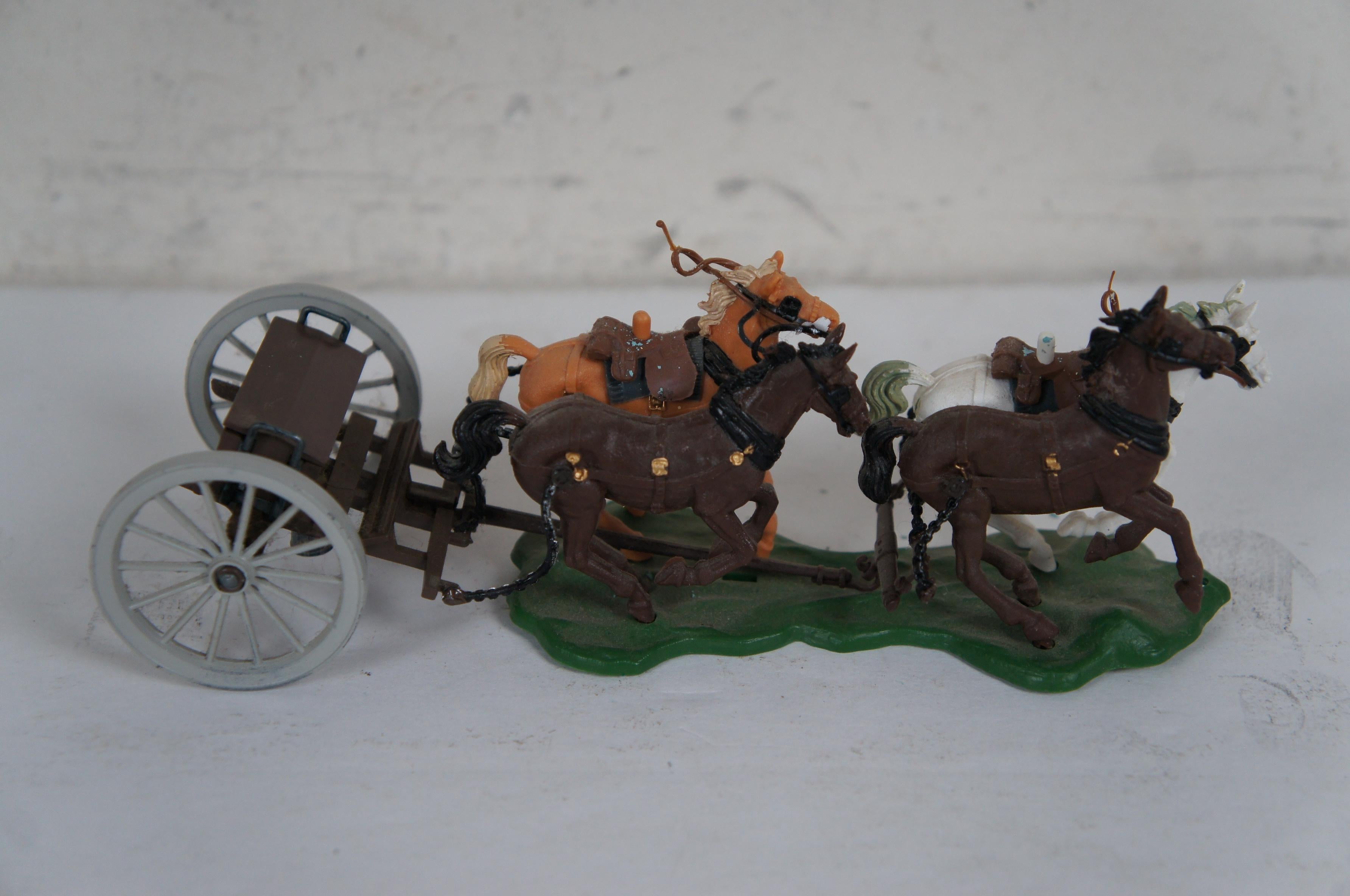 Britains American Civil War Union Toy Soldiers Gun Team Artillery Carriage 2