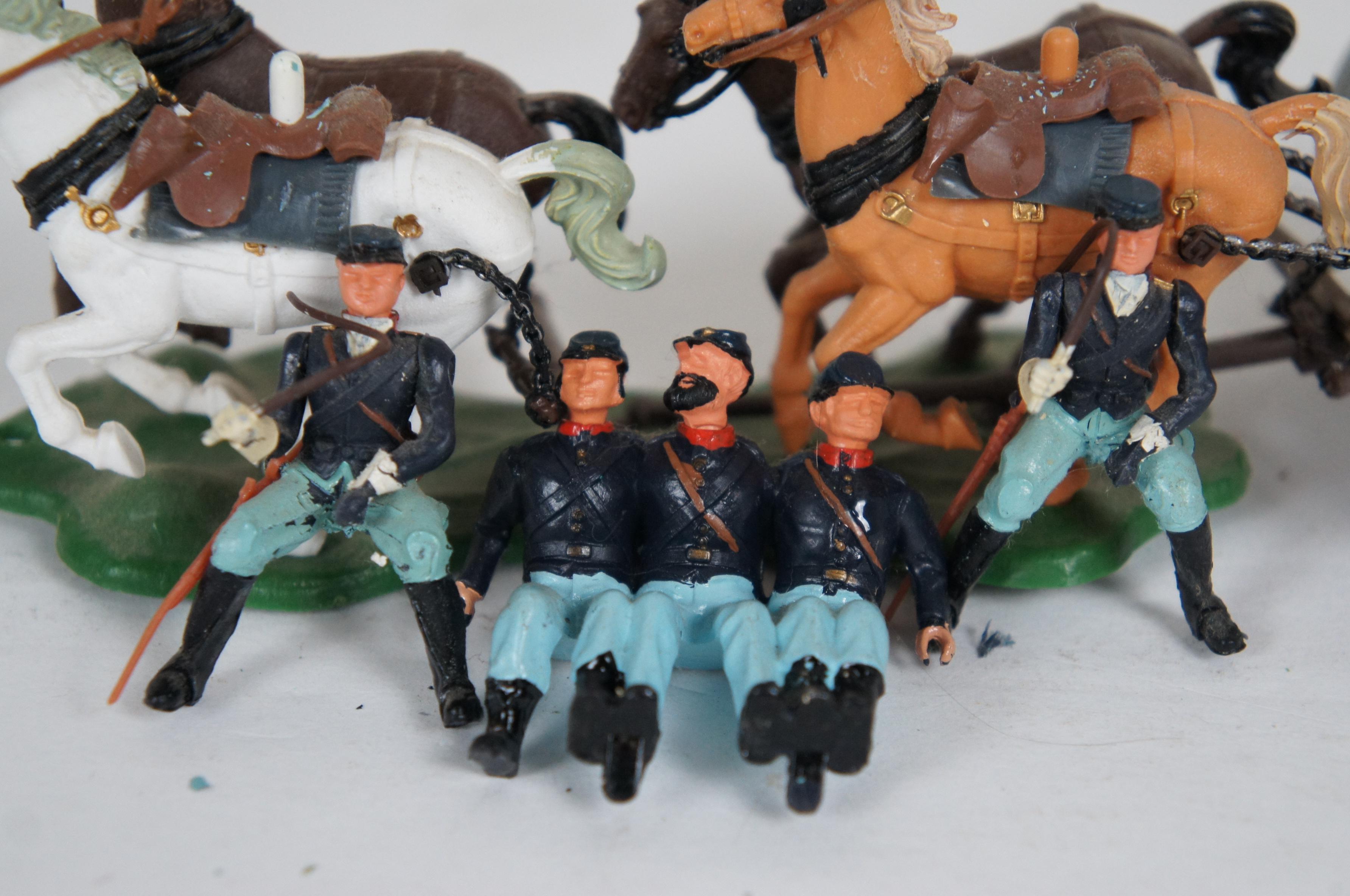 Britains American Civil War Union Toy Soldiers Gun Team Artillery Carriage 4