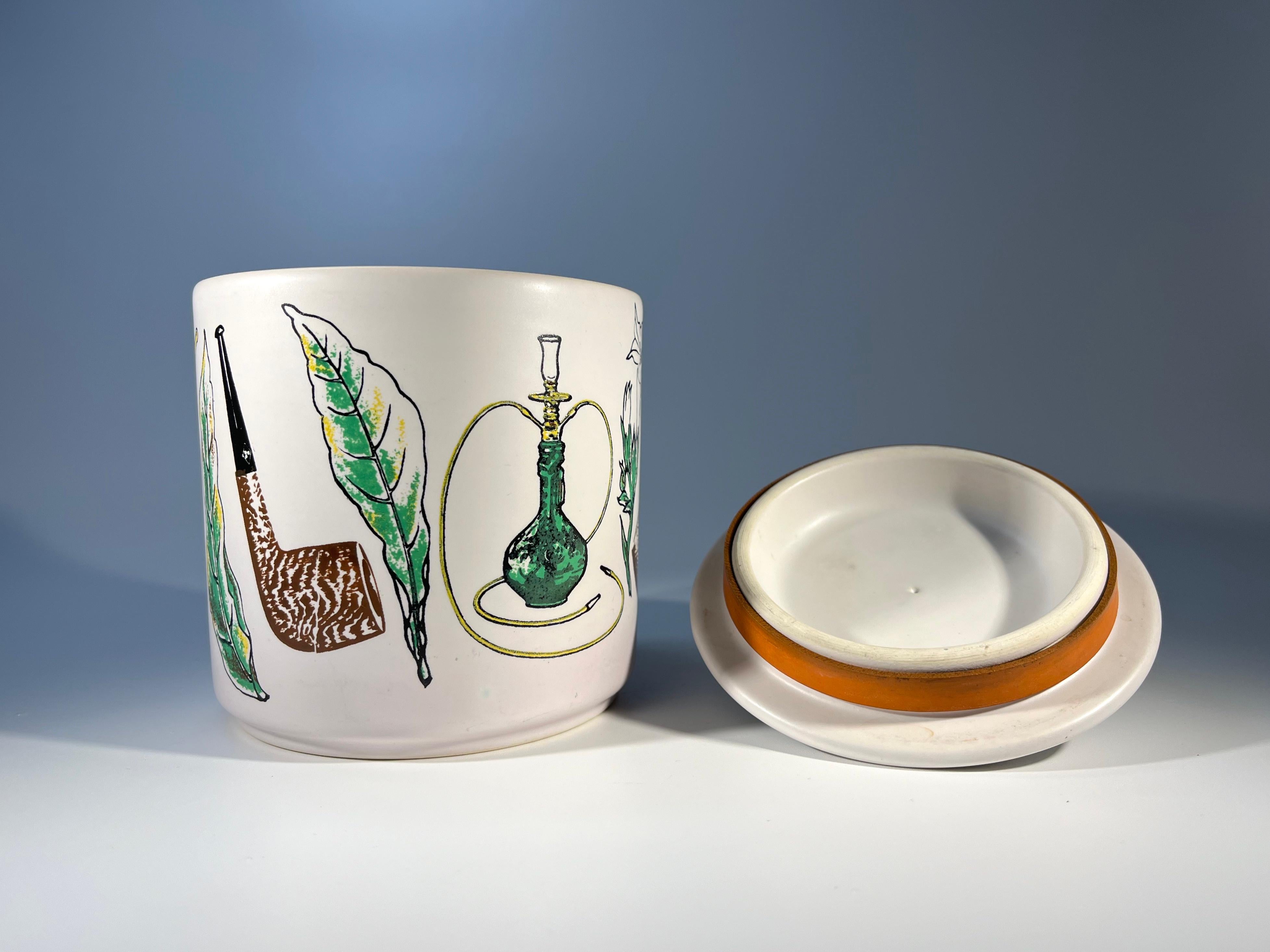 Britain's Best Briar - BBB,  Danish Pipe Mid-Century Ceramic Humidor Tobacco Jar For Sale 4