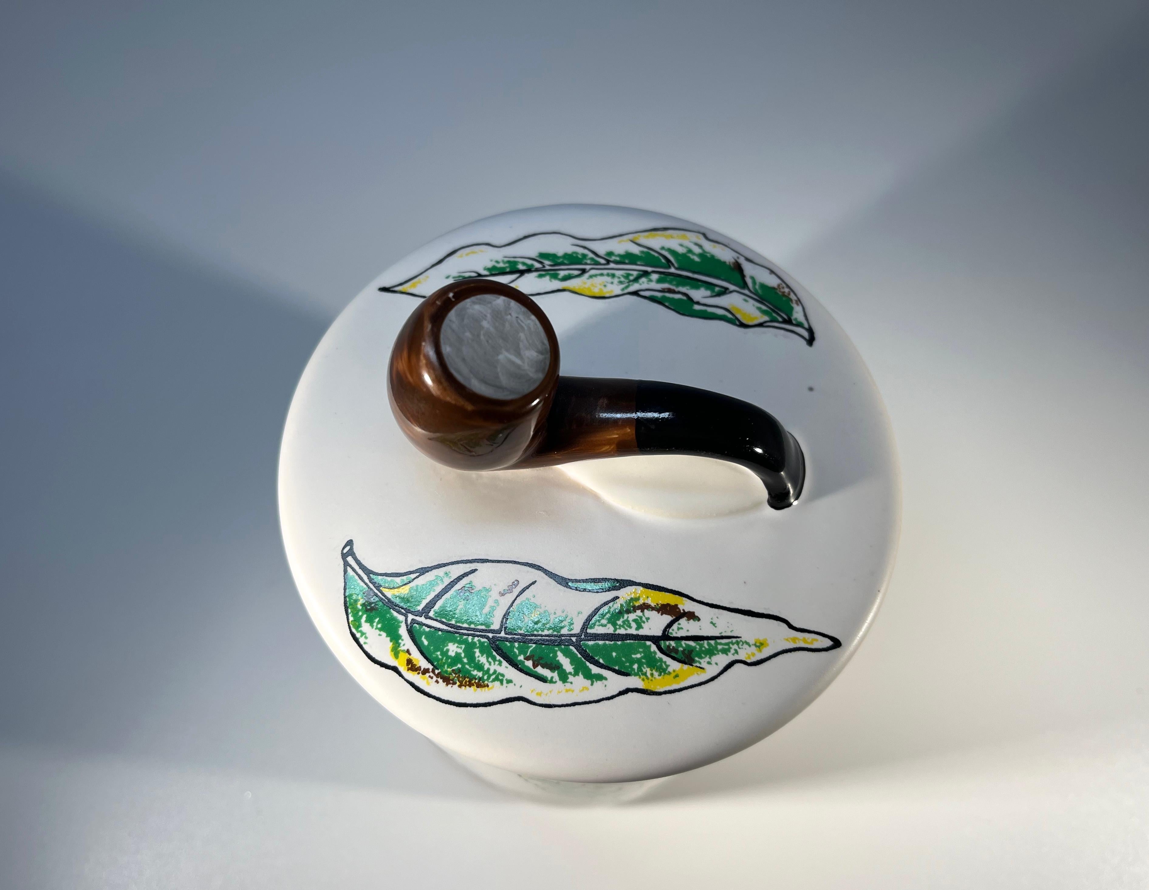 Britain's Best Briar - BBB,  Danish Pipe Mid-Century Ceramic Humidor Tobacco Jar For Sale 2