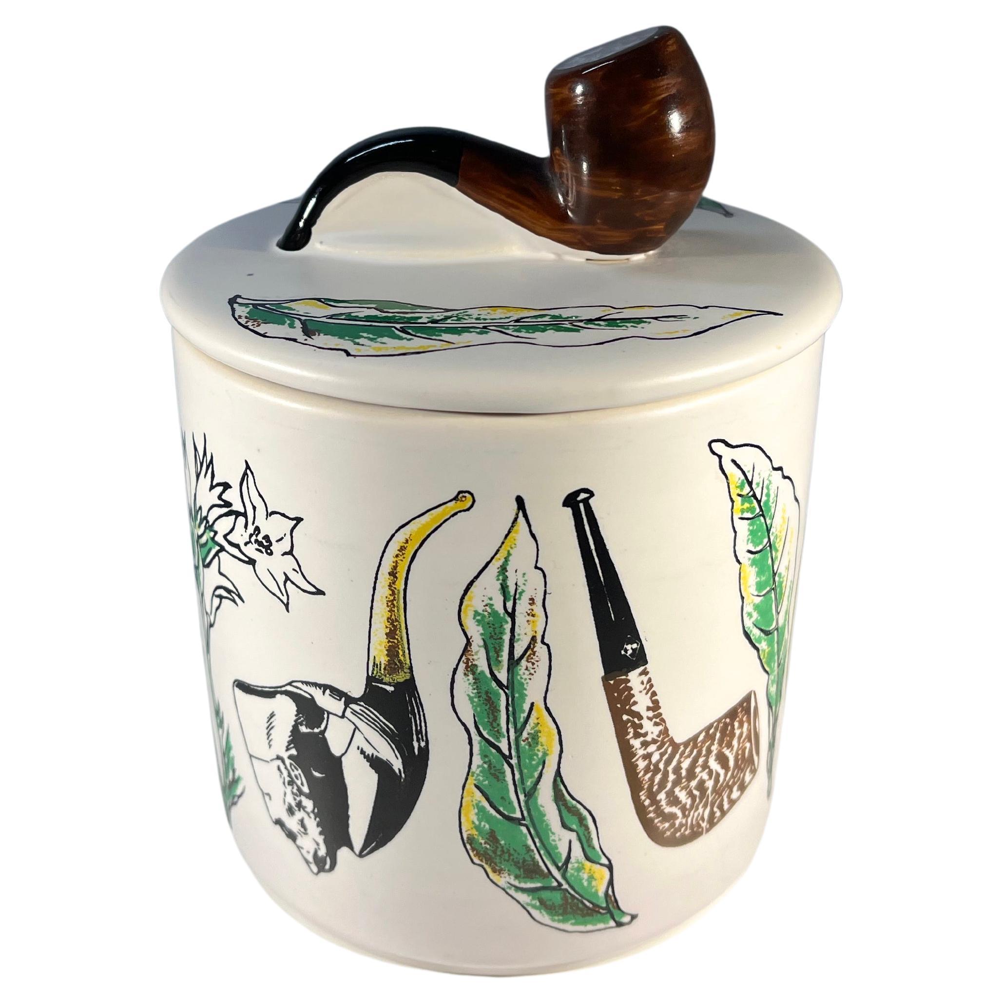 Britain's Best Briar - BBB,  Danish Pipe Mid-Century Ceramic Humidor Tobacco Jar