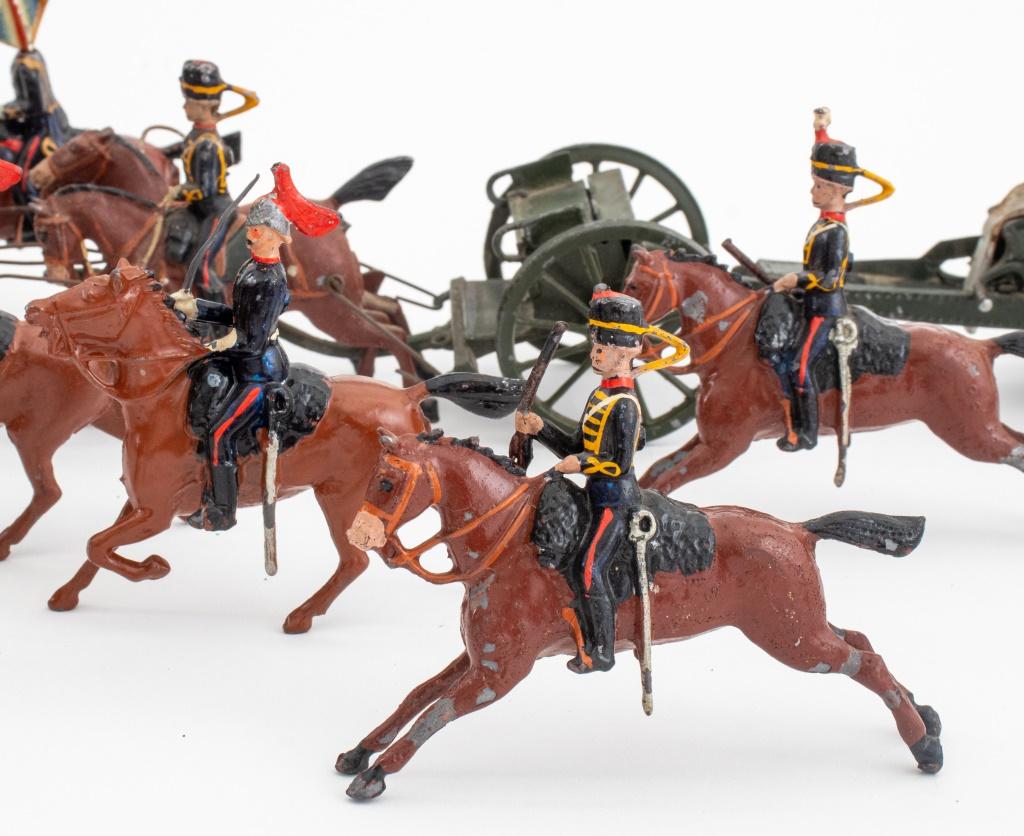 Mid-Century Modern Britains Ltd Artillery Carriage & Lead Soldiers For Sale