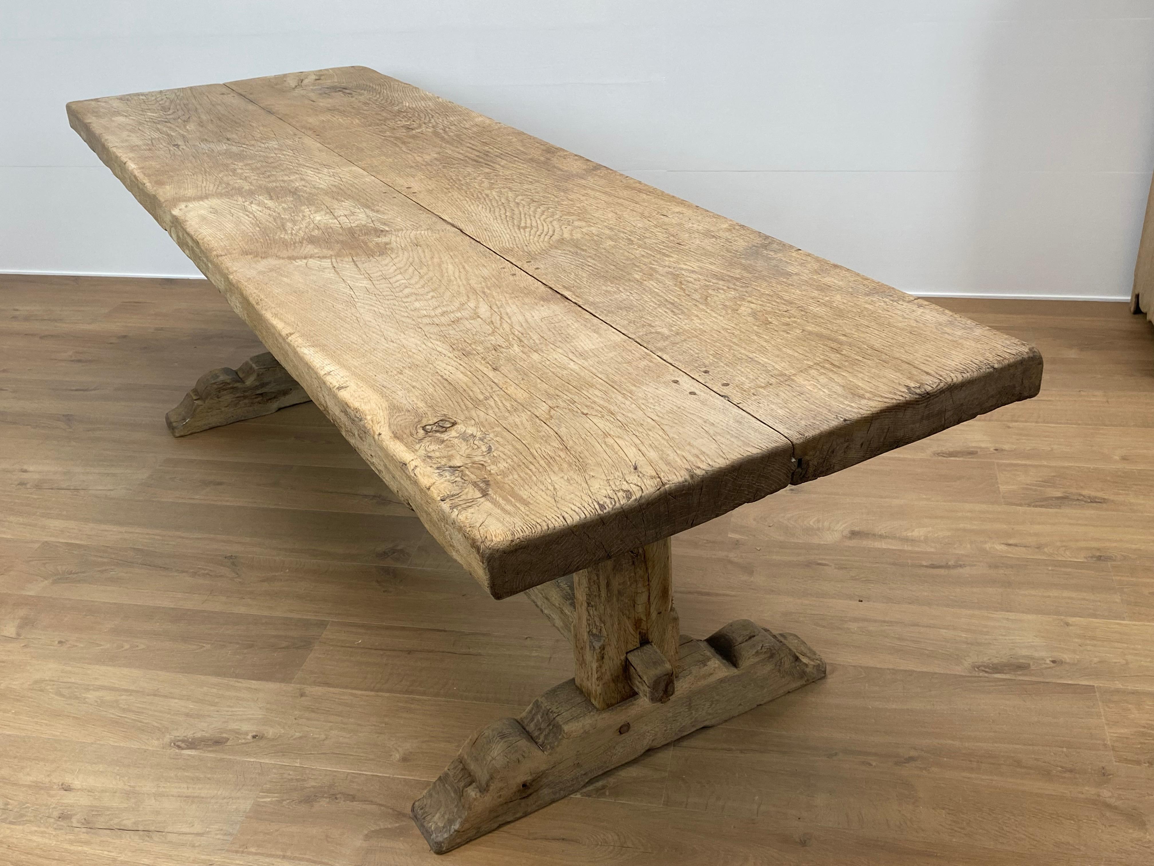 Bleached Britalist Solid French Table