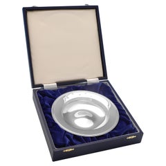 Britannia standard silver armada dish in presentation box - made in 2007