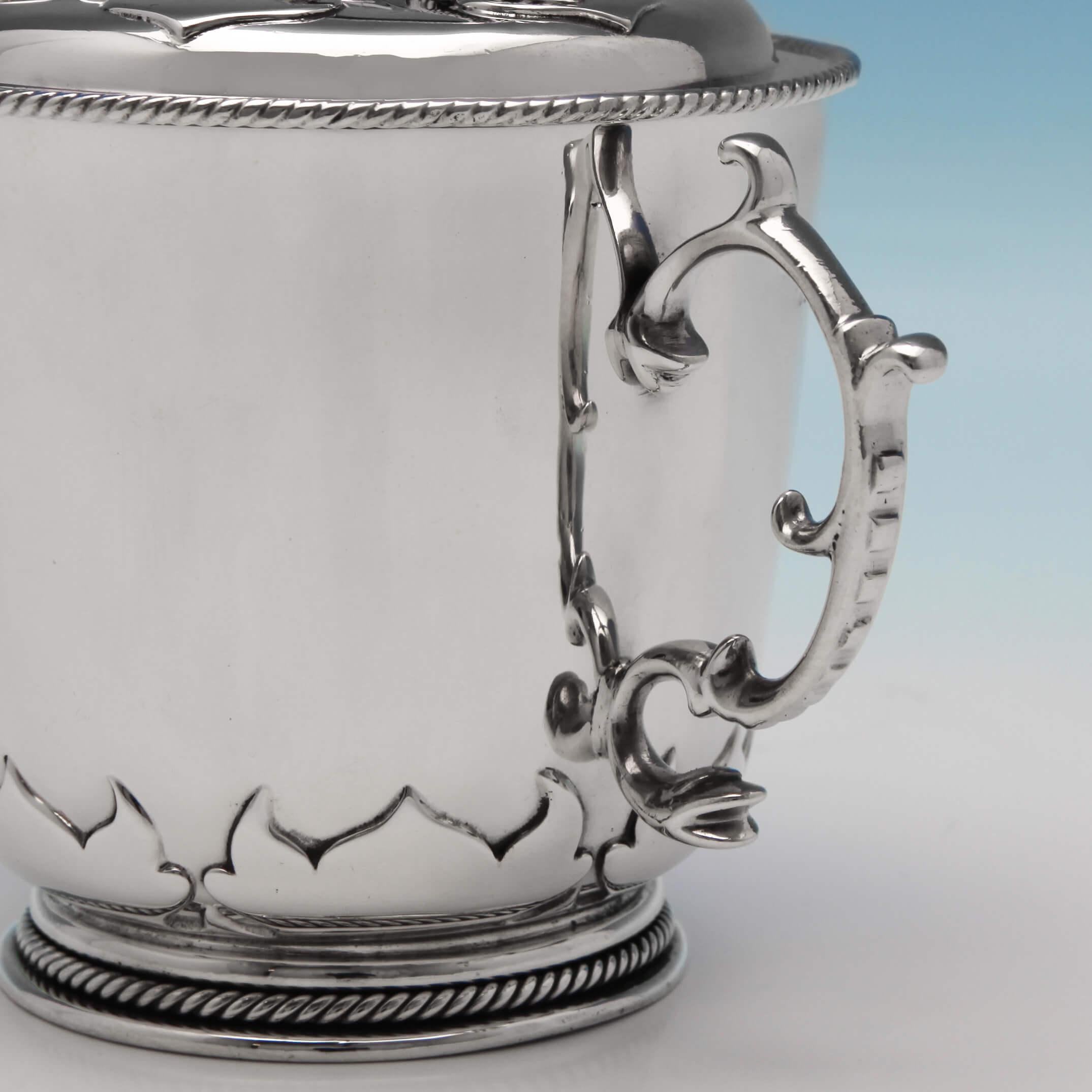 Arts and Crafts Arts & Crafts Period Britannia Standard Silver Porringer by Tessier in 1911 For Sale