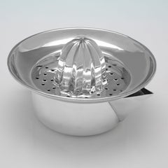 Britannia standard silver lemon strainer hallmarked in London in 1984