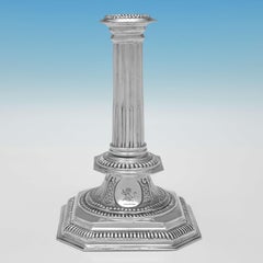 Pareja de candelabros victorianos Britannia Standard Silver - 1874 C. S. Harris