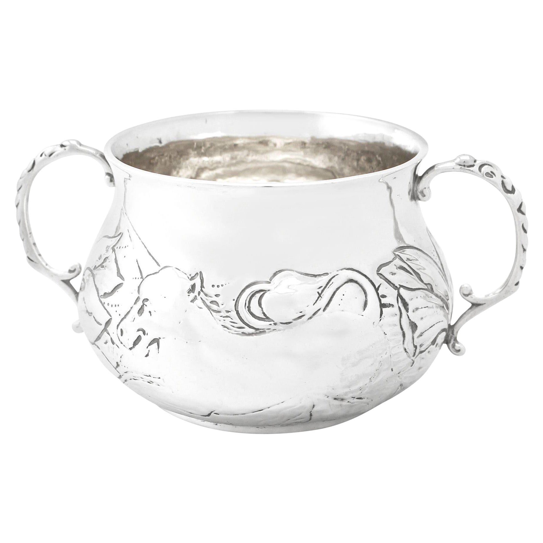 Porringer d'argento Britannia Standard di Tessiers Ltd