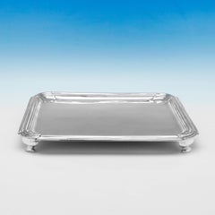 Edwardian Heavy Britannia Standard Silver Salver by S. J. Philips, 1903