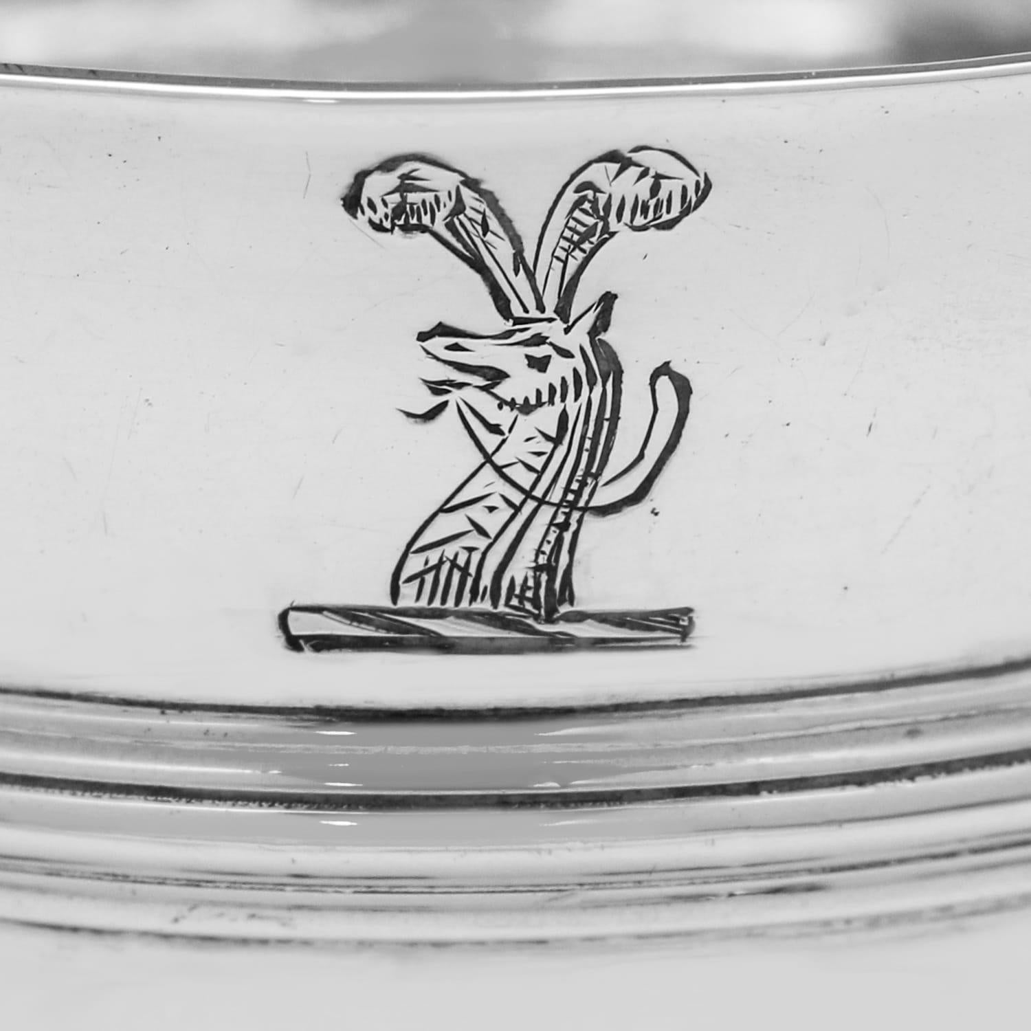 Set di bicchieri da whisky vittoriani in argento Britannia standard, realizzati nel 1877 In condizioni buone in vendita a London, London