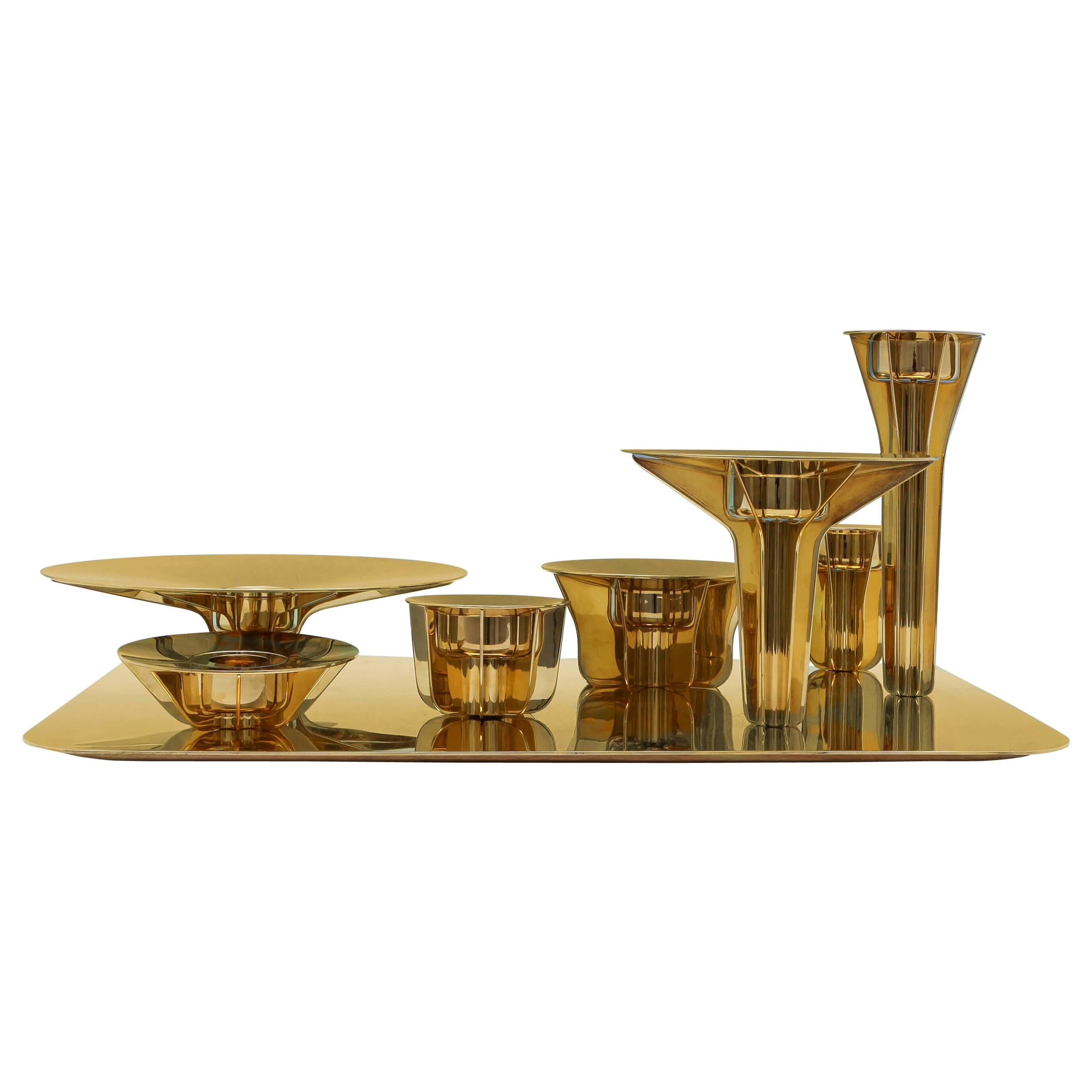 Modern Silver Gilt Surtout De Table Designed by Barber & Osgerby for Mallett For Sale