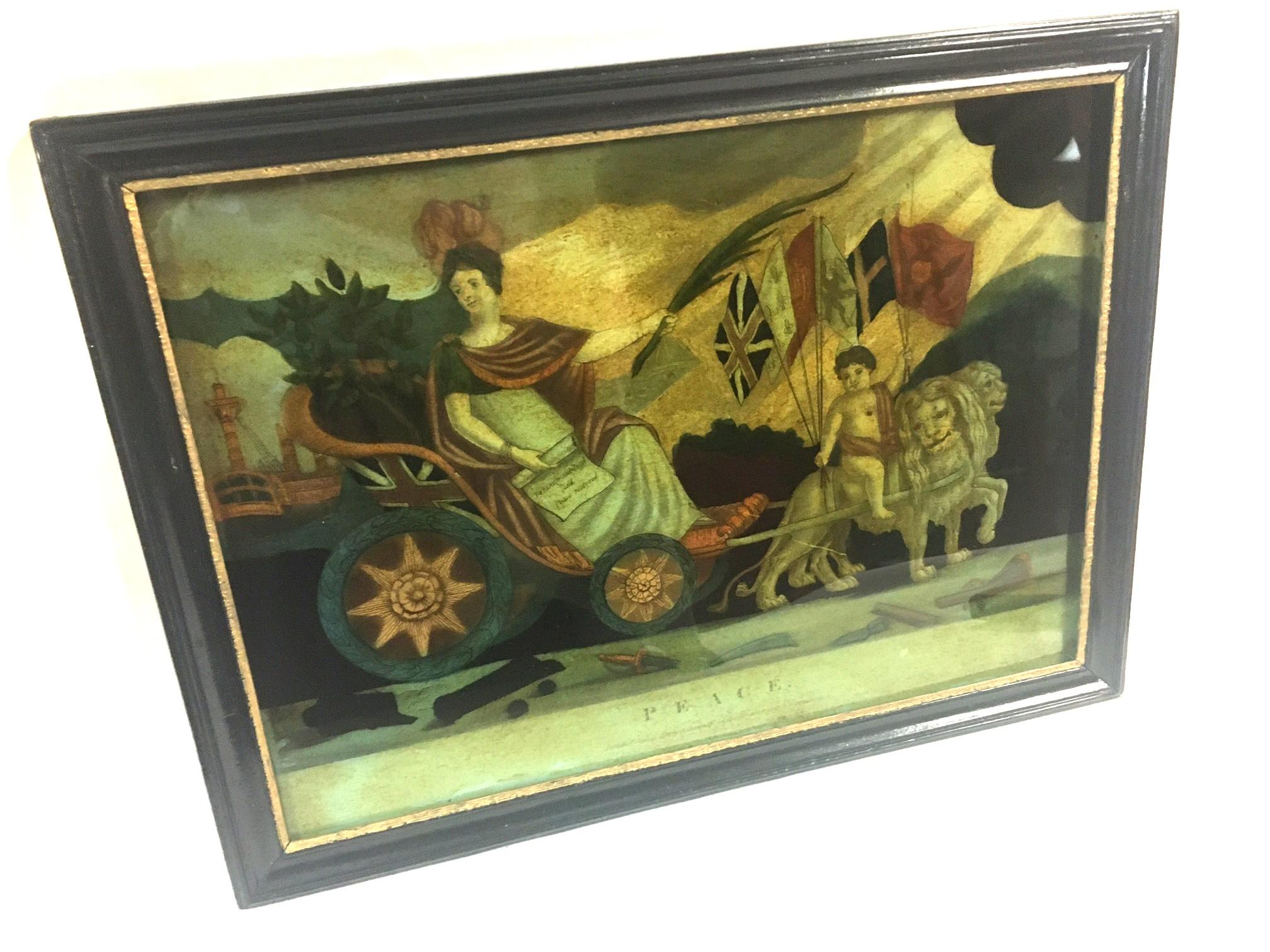 Britannia's Triumph Regency Periode Eglomise Mezzotints 4er-Set von Walker&Hinton im Angebot 3