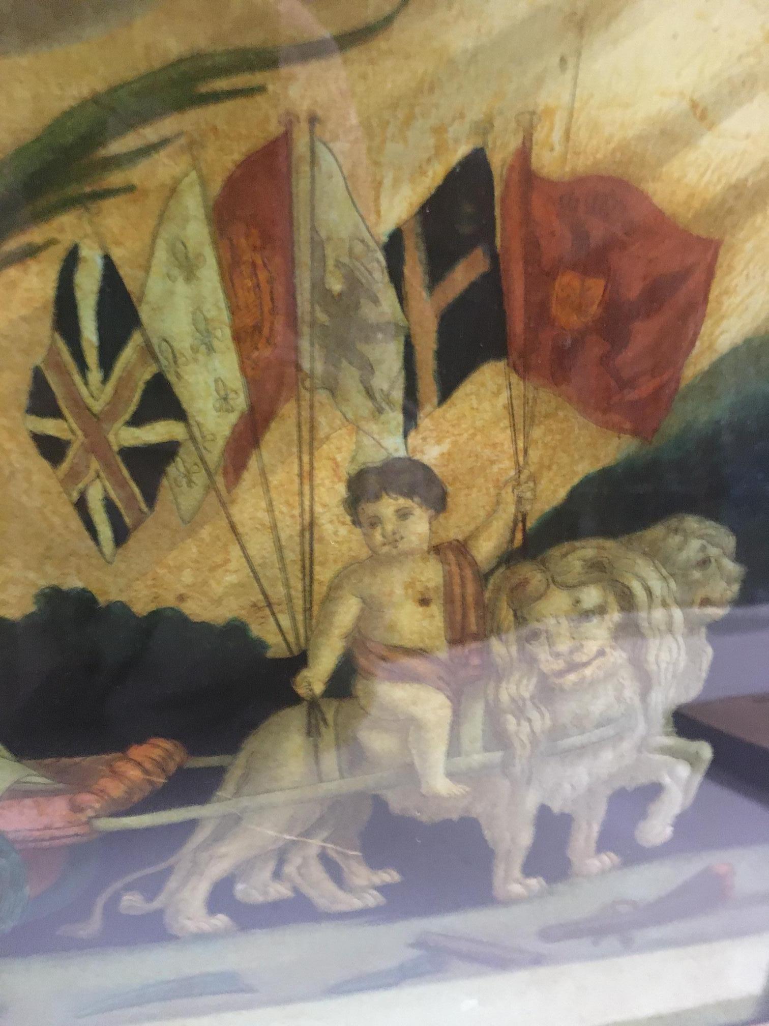 Britannia's Triumph Regency Periode Eglomise Mezzotints 4er-Set von Walker&Hinton im Angebot 4