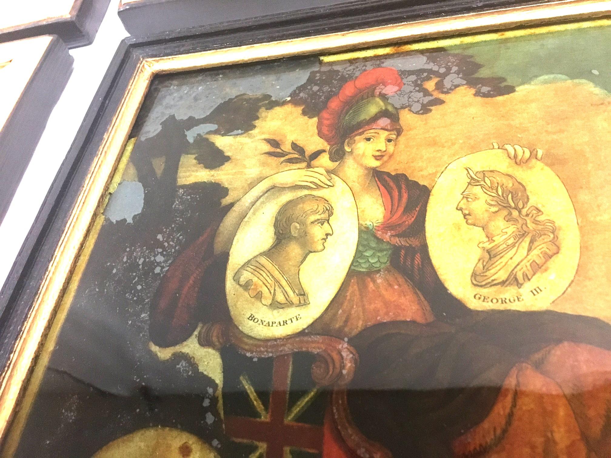 Britannia's Triumph Regency Periode Eglomise Mezzotints 4er-Set von Walker&Hinton im Angebot 6