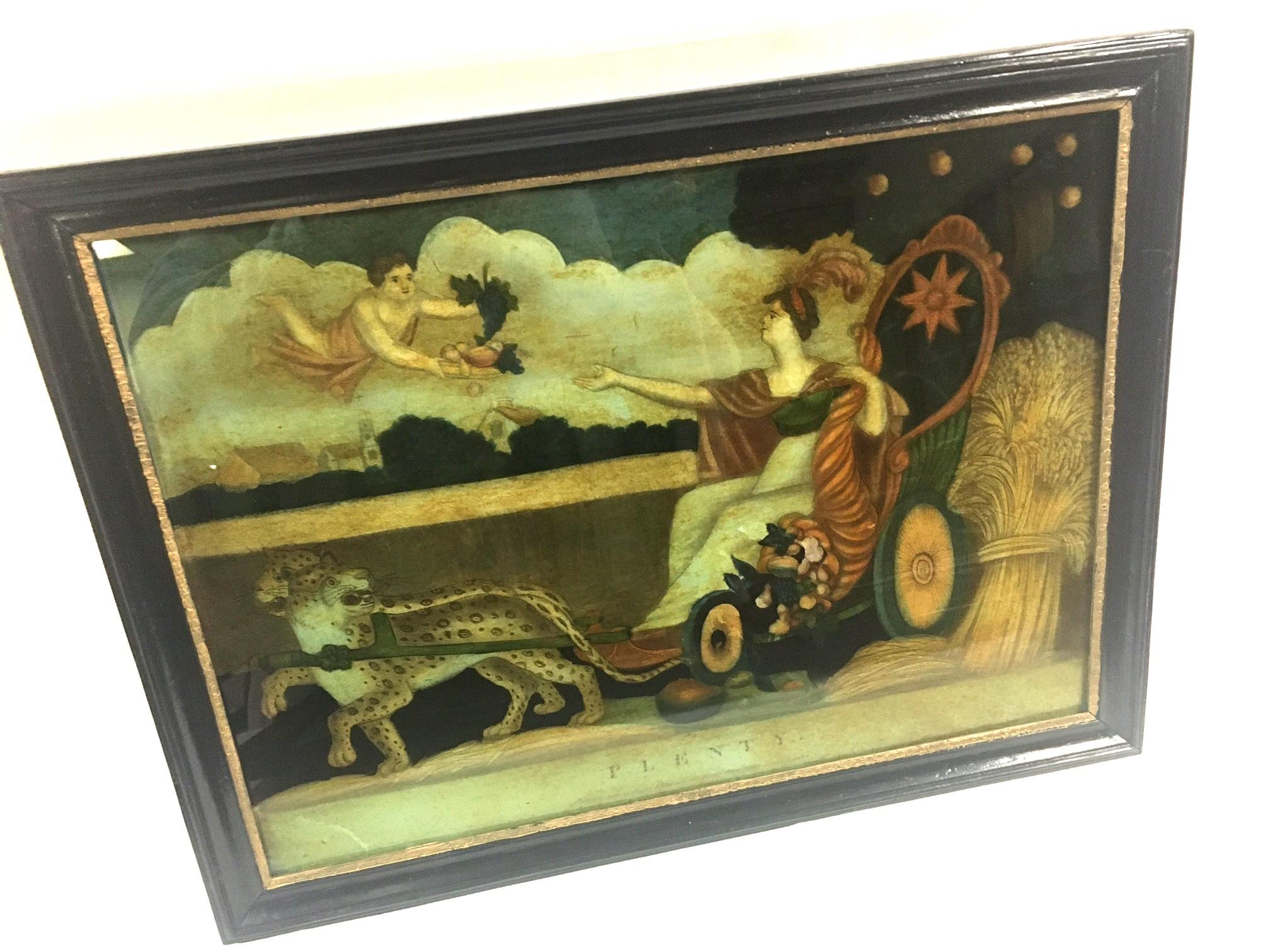 Britannia's Triumph Regency Periode Eglomise Mezzotints 4er-Set von Walker&Hinton (Englisch) im Angebot