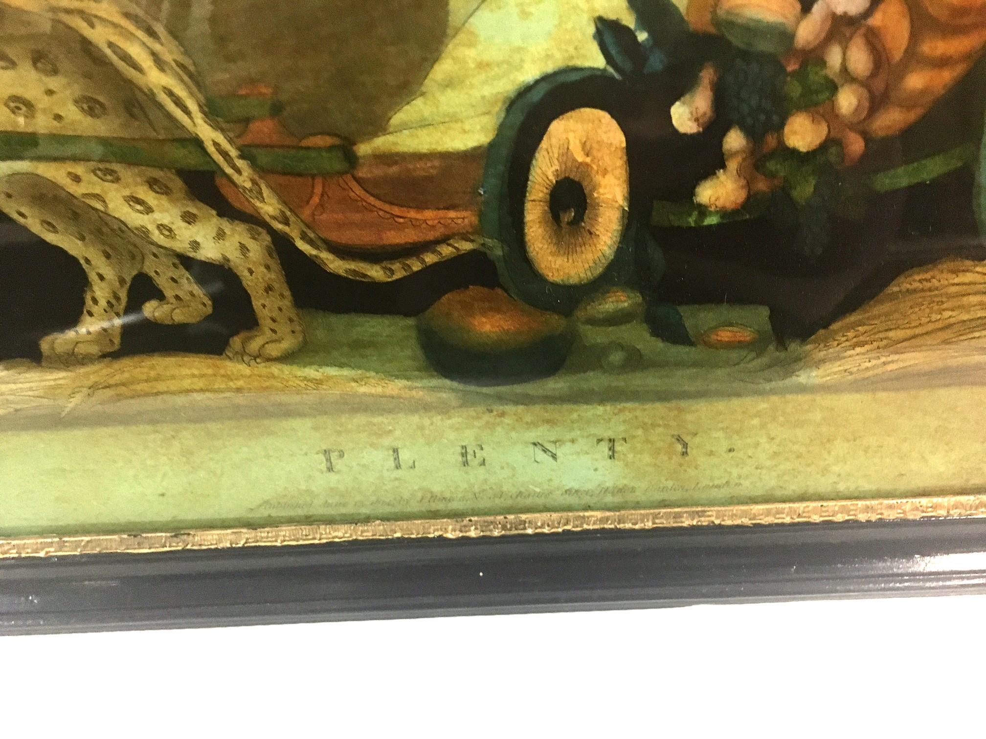 Britannia's Triumph Regency Periode Eglomise Mezzotints 4er-Set von Walker&Hinton im Zustand „Gut“ im Angebot in Savannah, GA