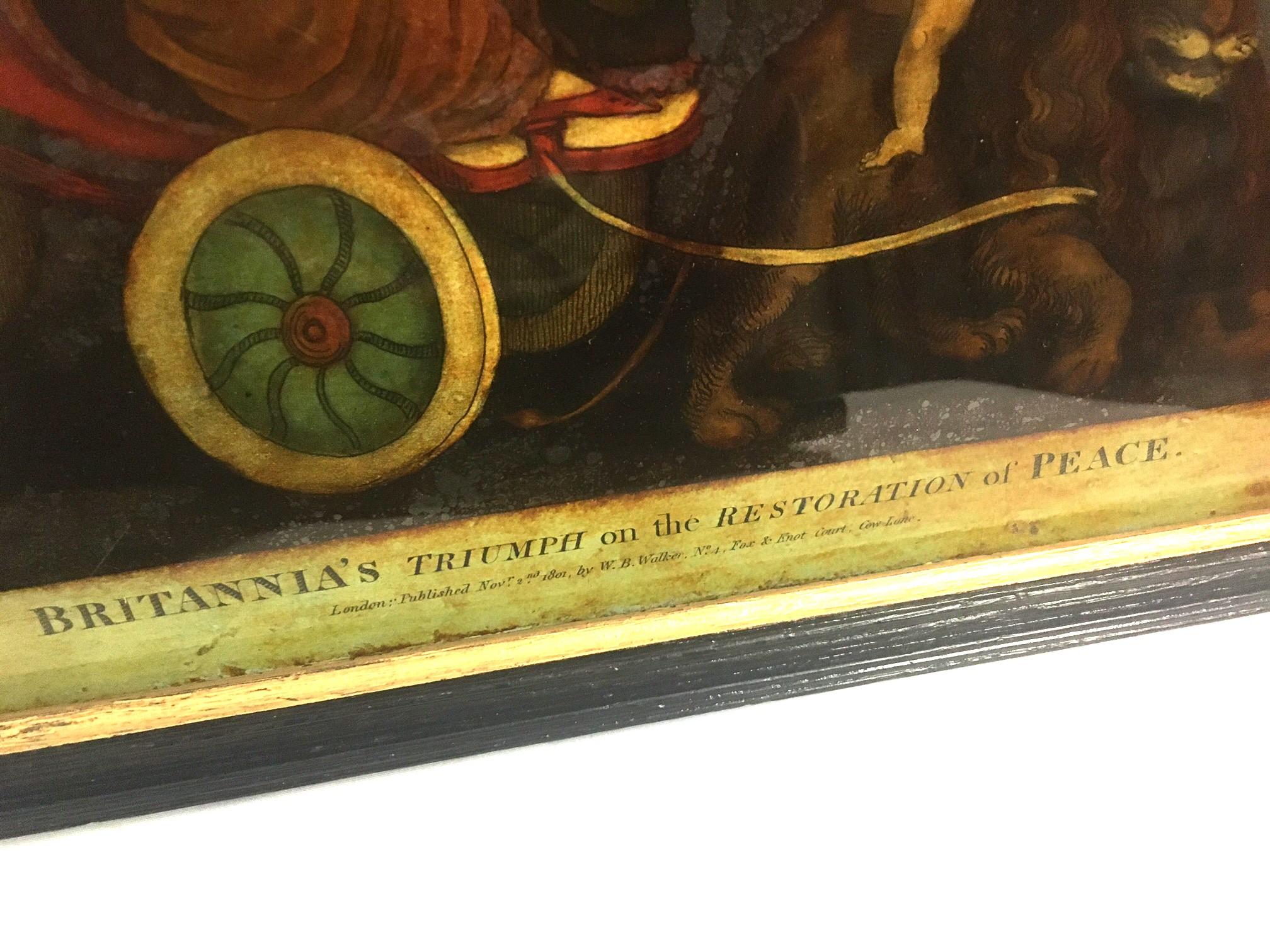 Britannia's Triumph Regency Periode Eglomise Mezzotints 4er-Set von Walker&Hinton im Angebot 1