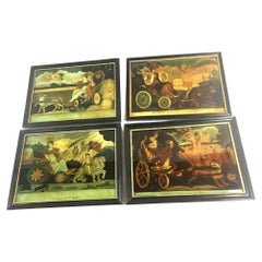 Britannia's Triumph Regency Period Eglomise Mezzotints set of 4 by Walker&Hinton