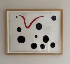 Témpera abstracta británica de los años 70