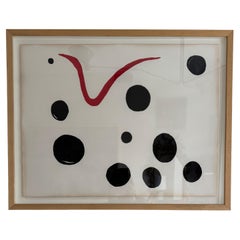 Témpera abstracta británica de los años 70