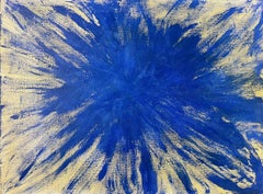 Blue & White Abstract Expressionist Oil Painting British Contemporary Original
