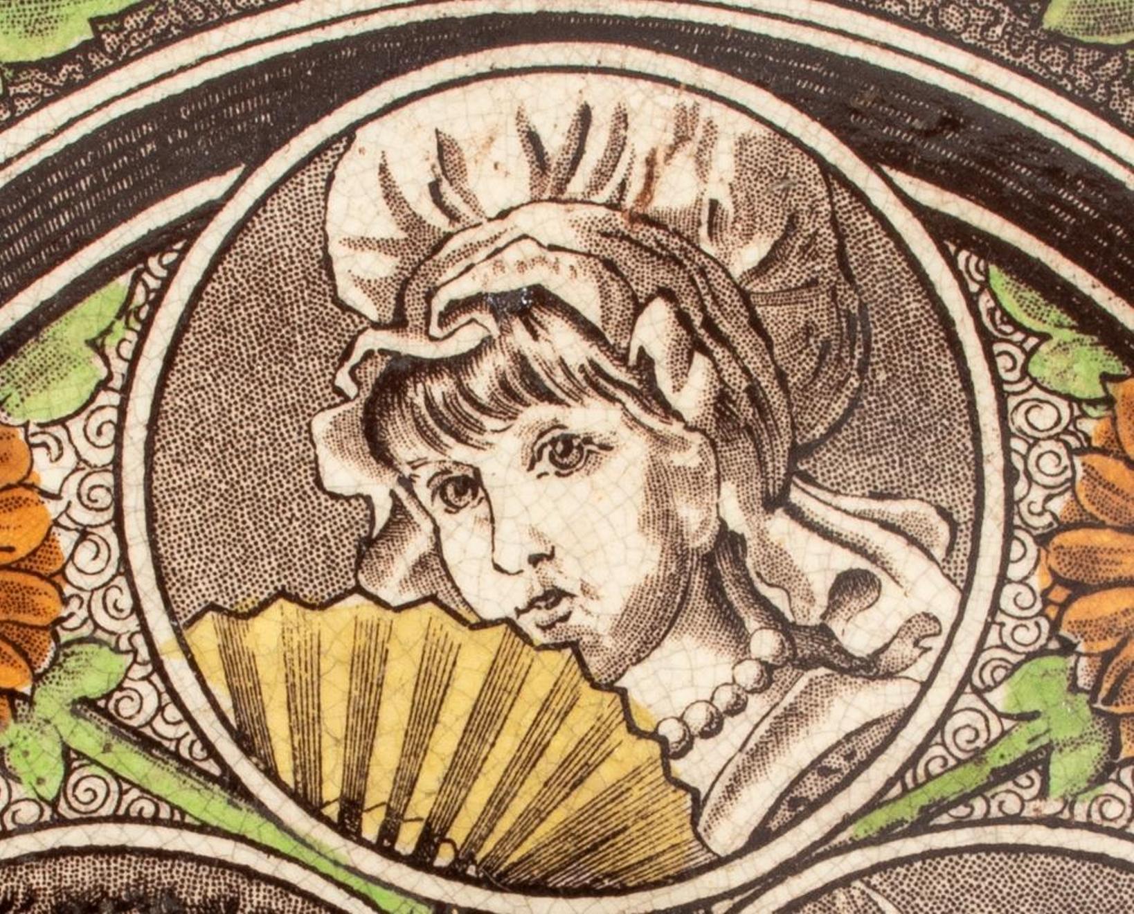 19th Century British Aesthetic Ceramic Tiles, Set of Twelve