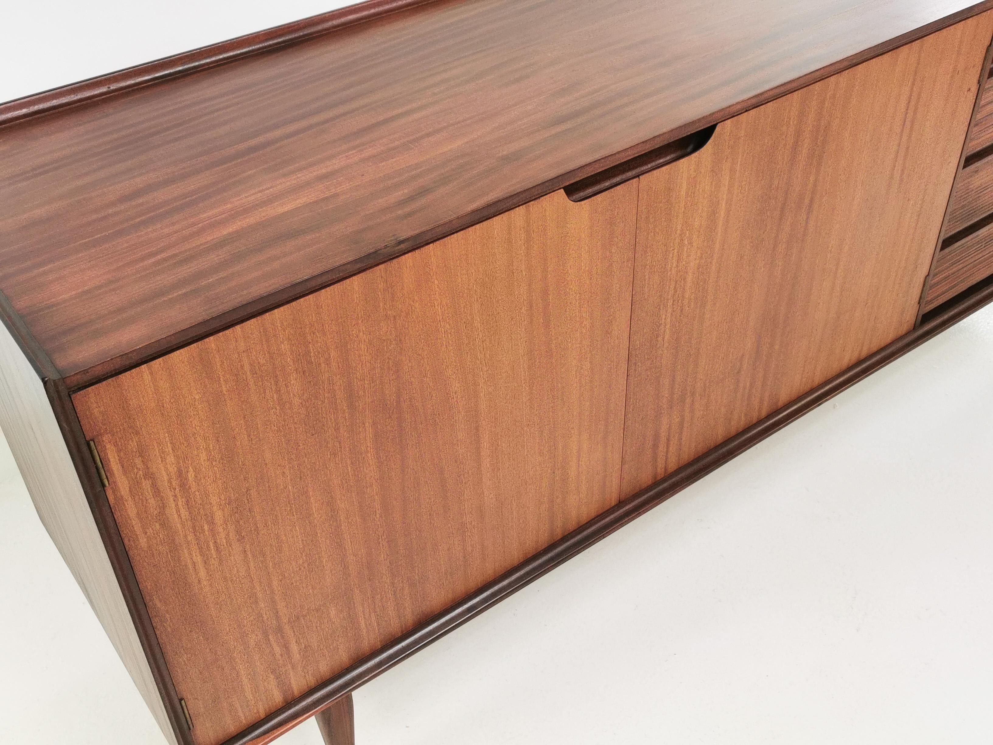 British Afromosia Teak Sideboard by Richard Hornby for Fyne Ladye, Midcentury In Good Condition In STOKE ON TRENT, GB