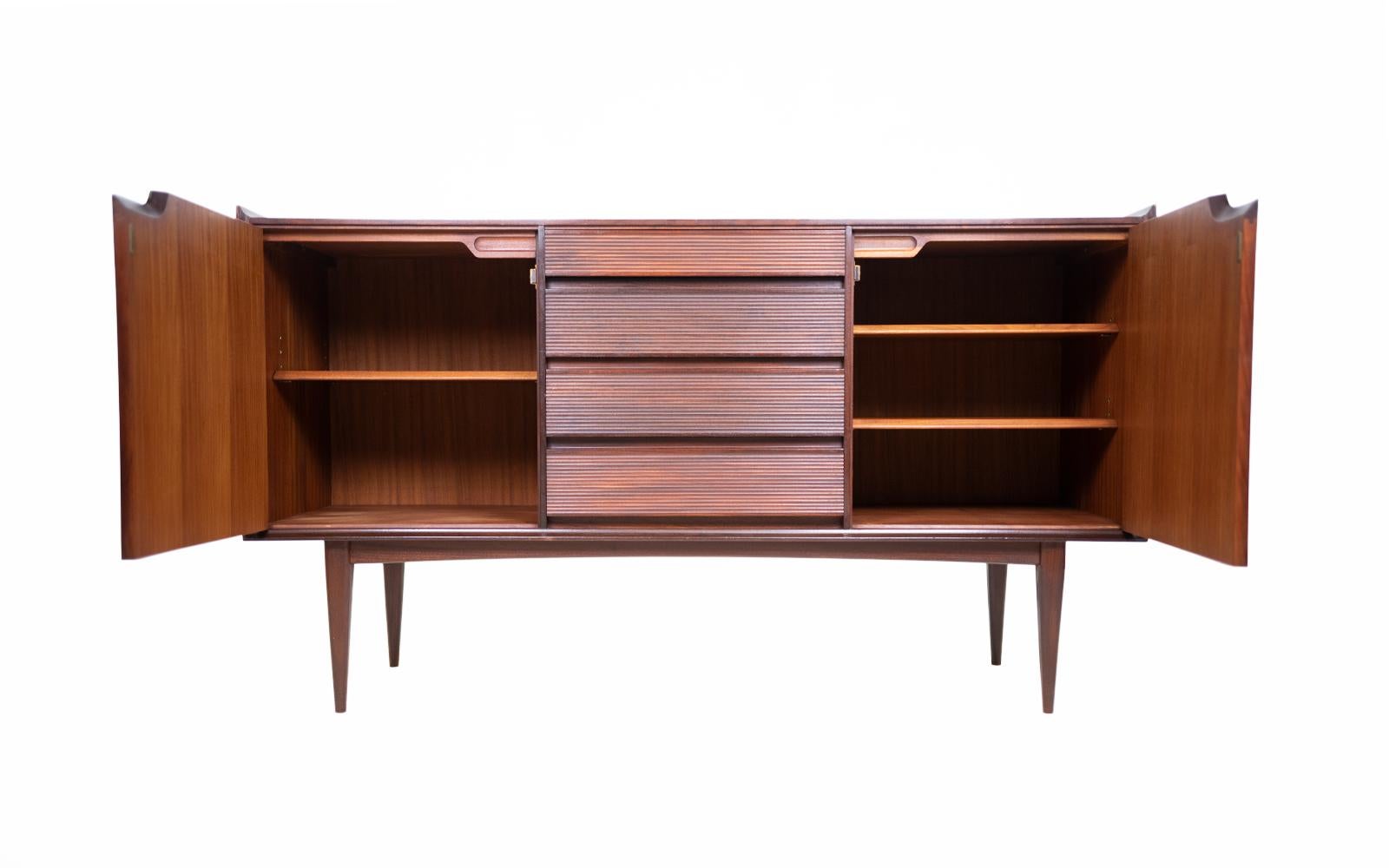 British Afromosia Teak Sideboard by Richard Hornby for Fyne Ladye, Mid-Century In Good Condition In STOKE ON TRENT, GB