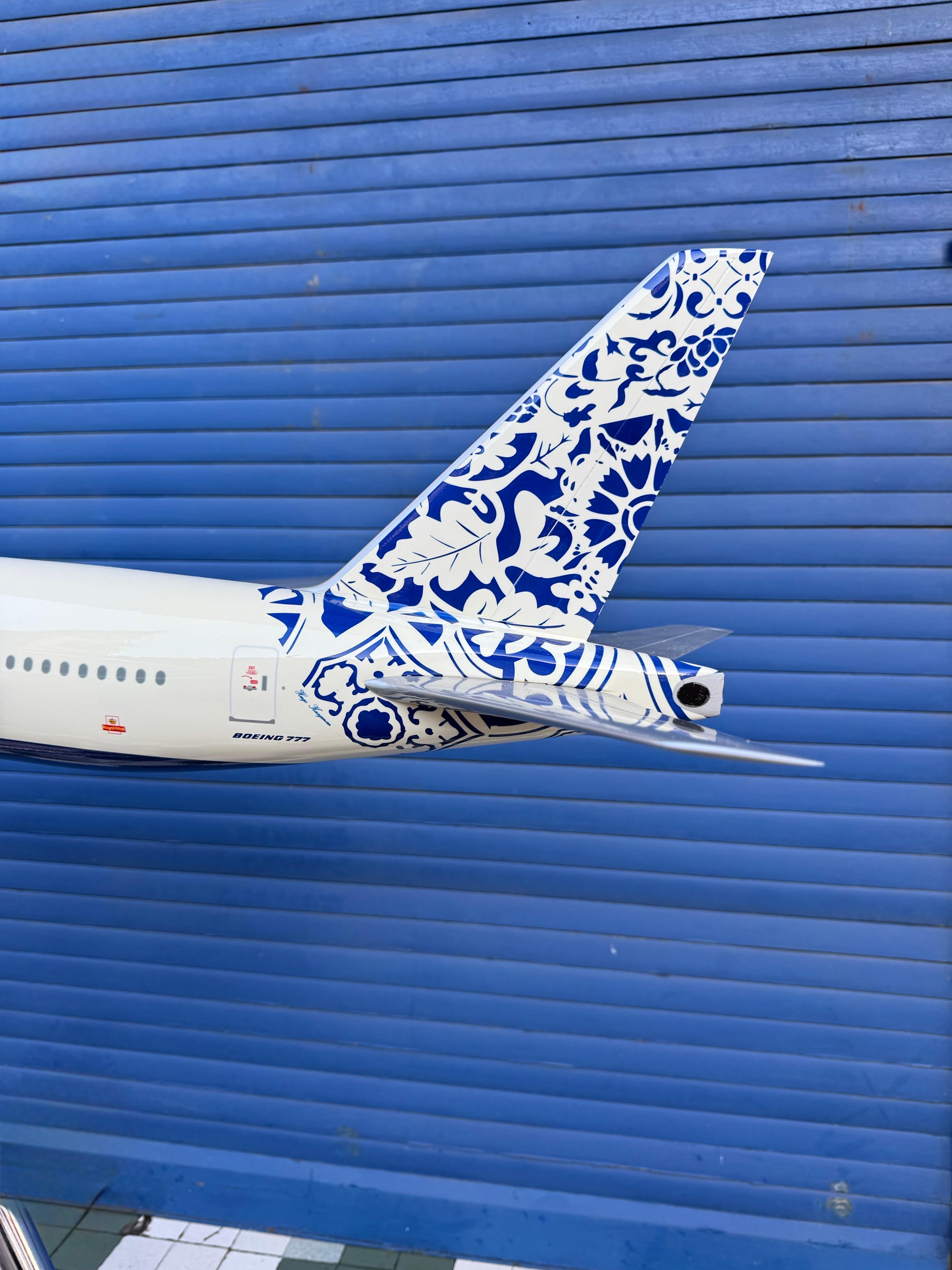 Grigio British Airways Boeing 777 travel agent model Plane in vendita