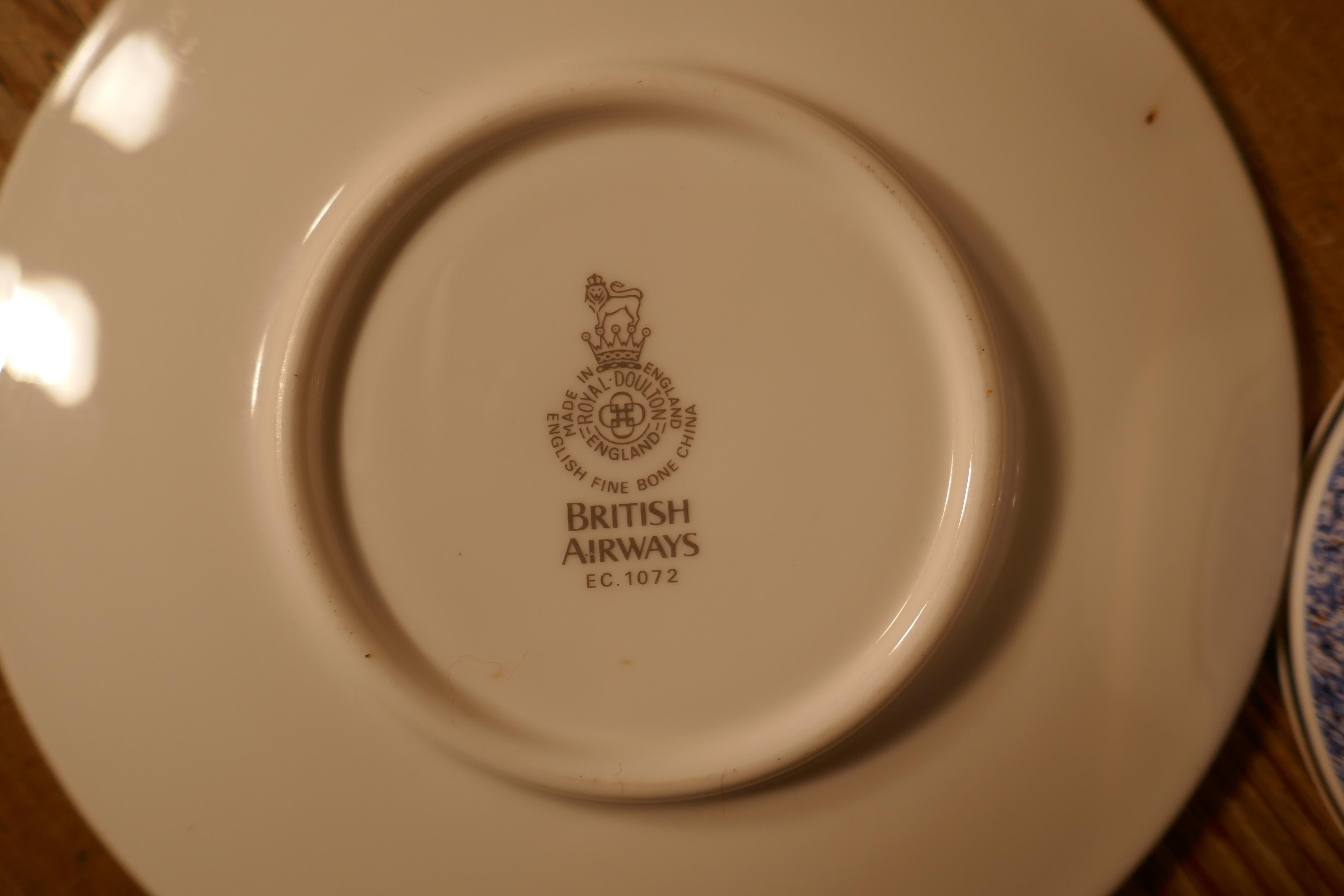 British Colonial British Airways Royal Doulton, Cups and Saucers 