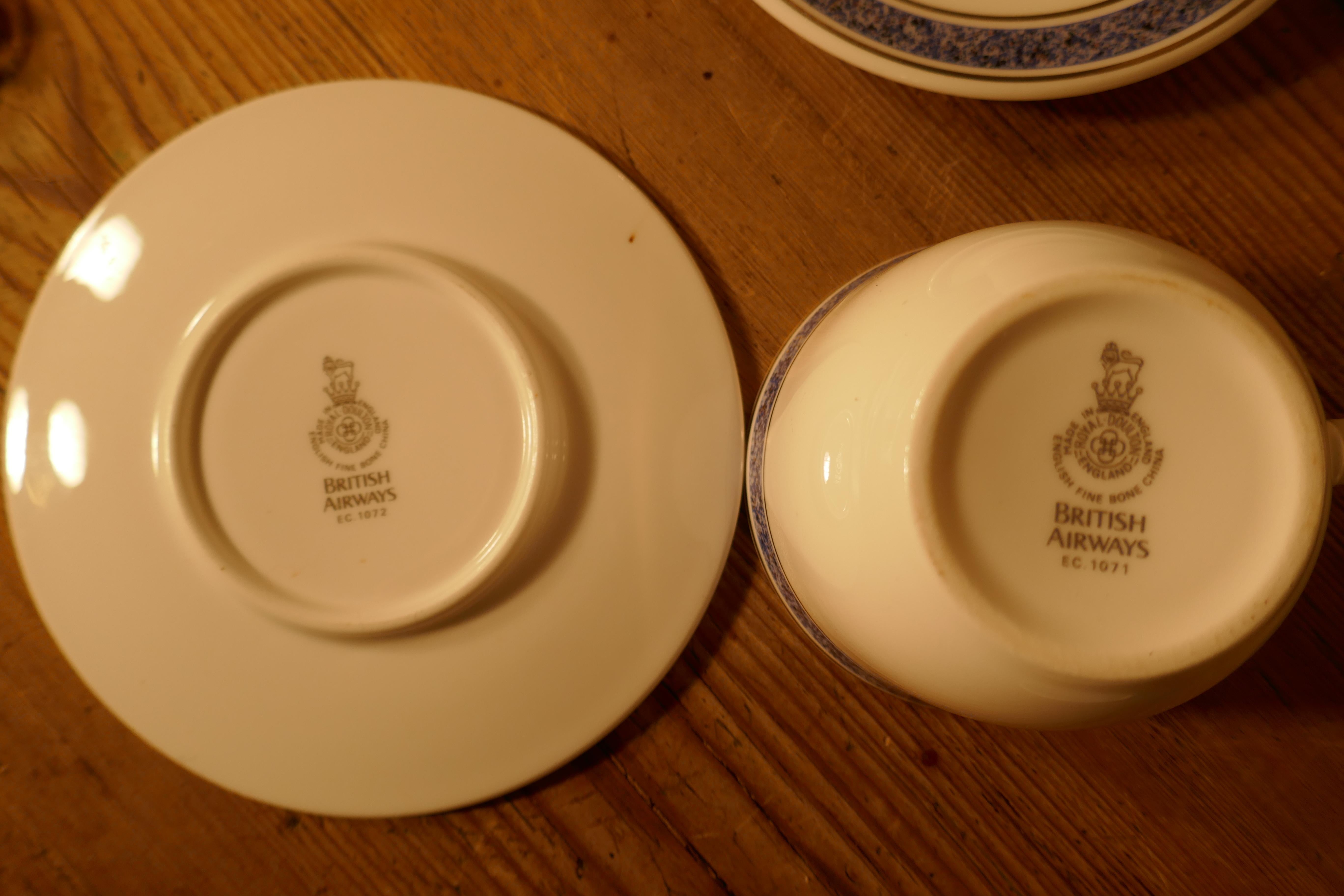 20th Century British Airways Royal Doulton, Cups and Saucers 