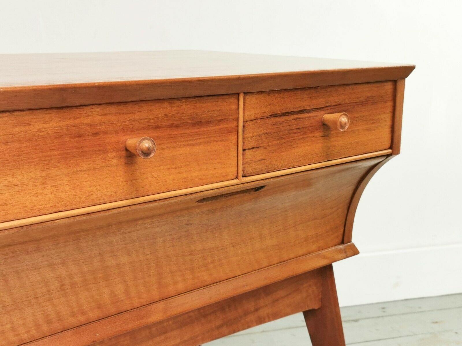 British Alfred Cox for Heals Mid-Century Walnut Sideboard Vintage 1
